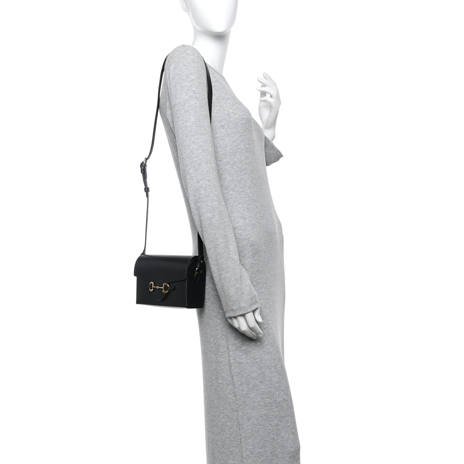 Calfskin Horsebit 1955 Shoulder Bag Black