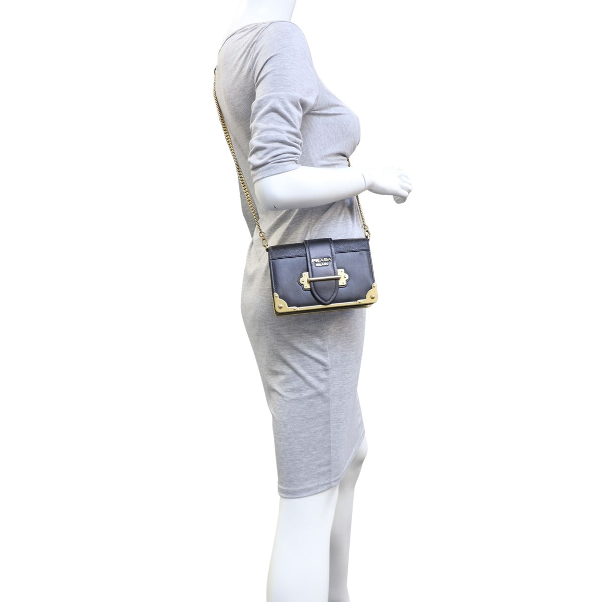 Prada Cahier Chain Shoulder Bag