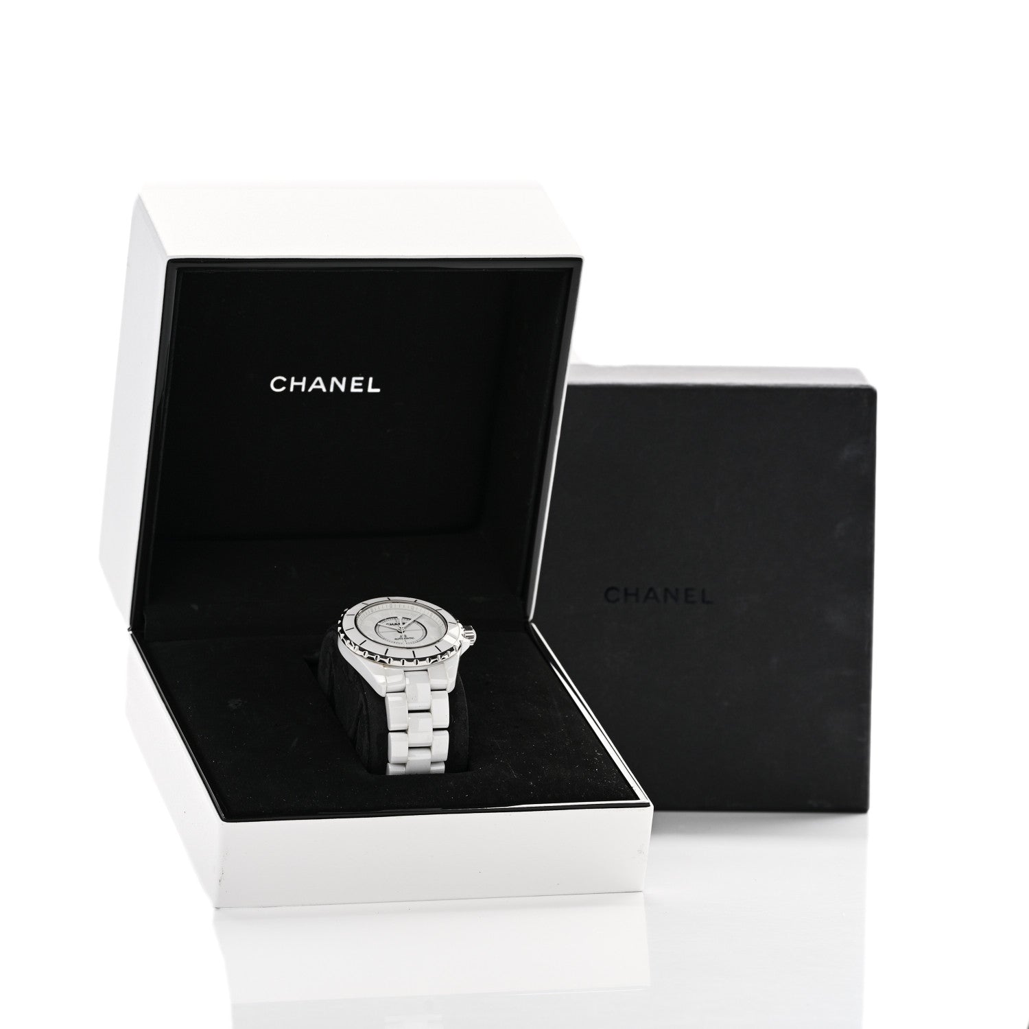 Stainless Steel Ceramic 38mm J12 Phantom Automatic Watch White