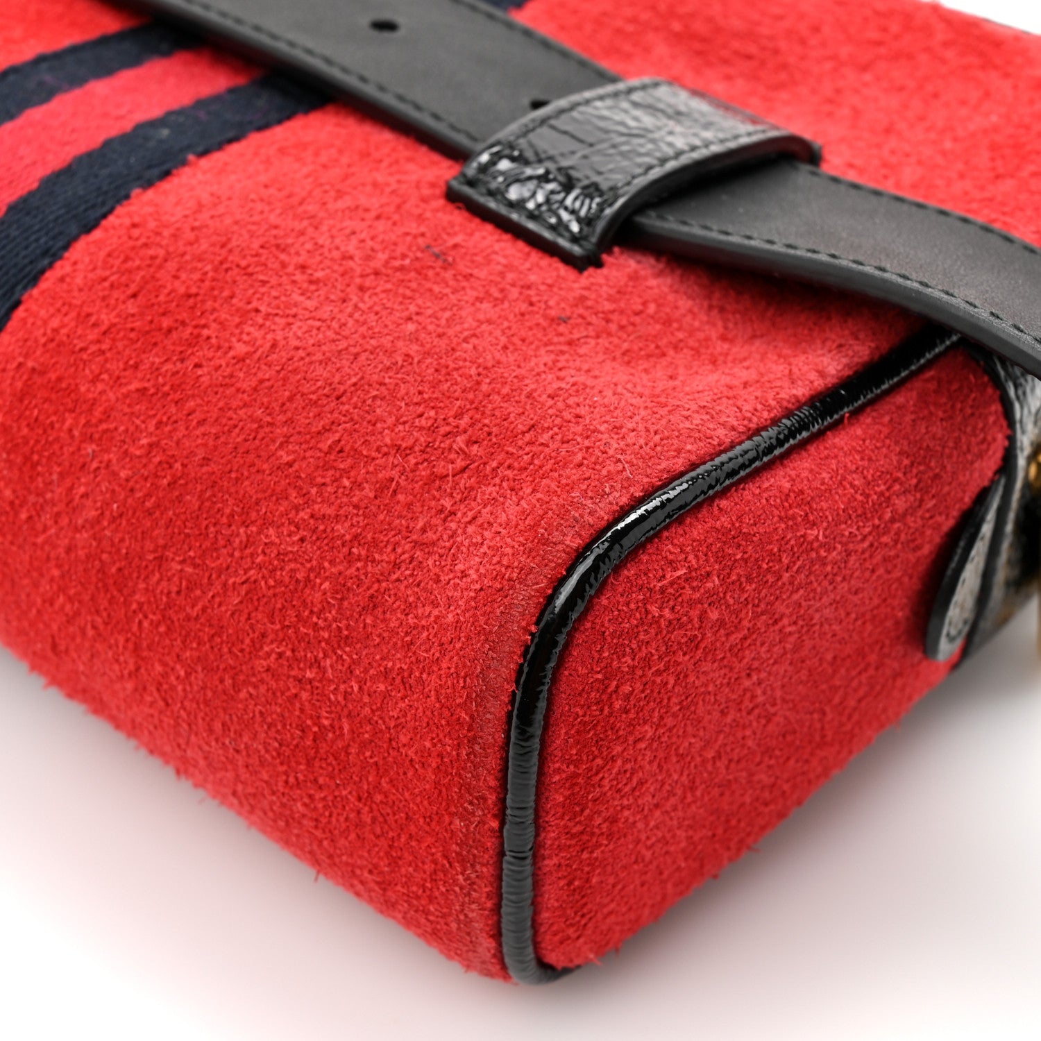 Suede Small Ophidia Belt Bag 85 34 Hibiscus Red