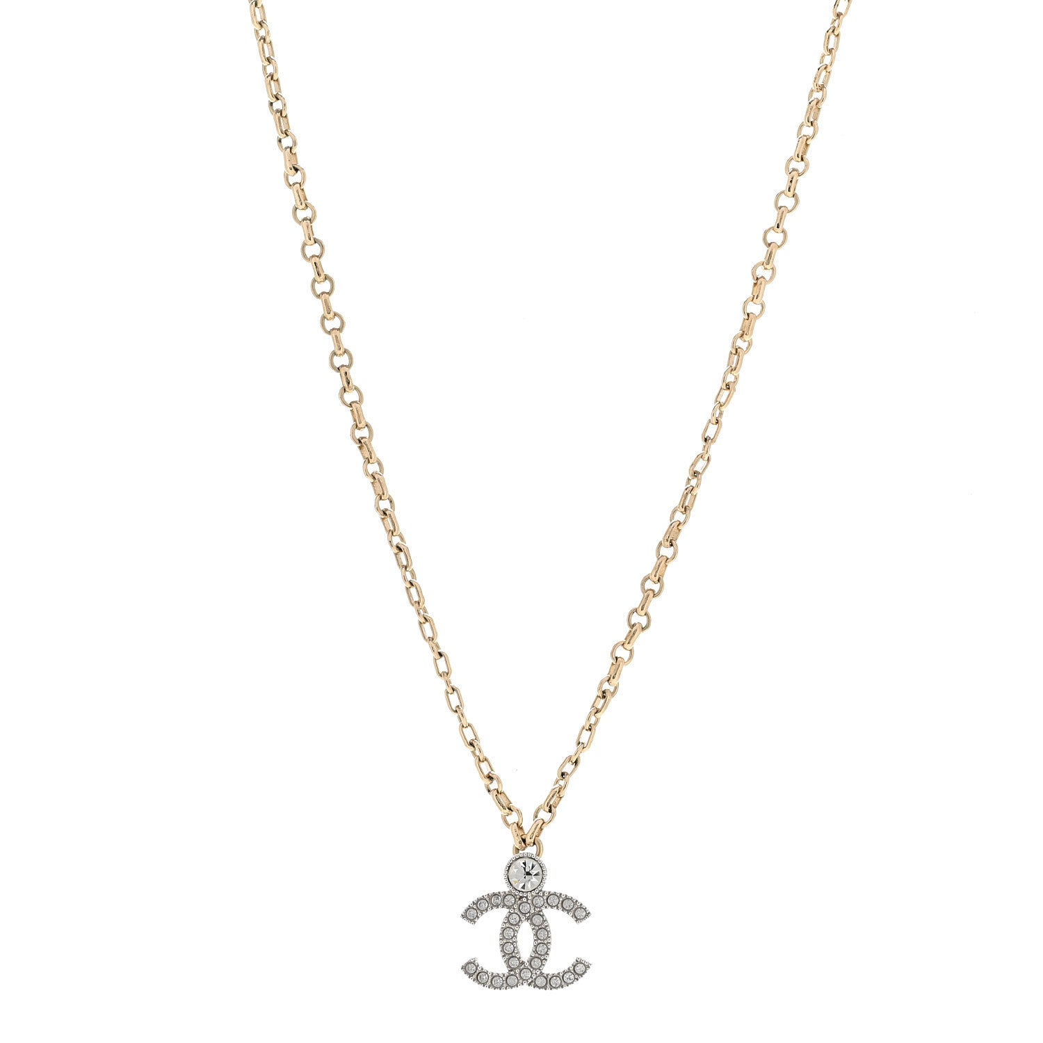 Crystal CC Necklace Gold Silver