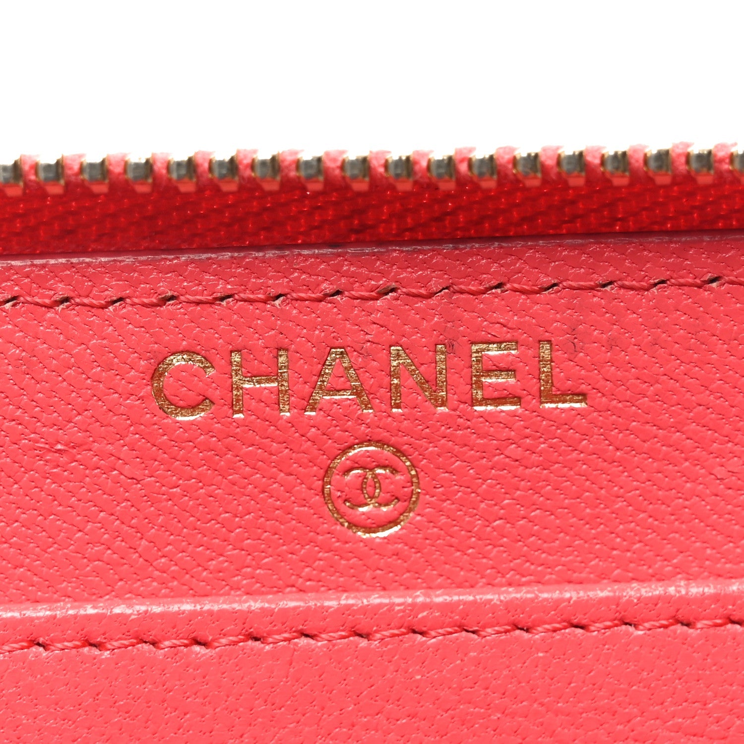 Sheepskin Chevron Quilted Mademoiselle Vintage Zip Around Wallet Pink