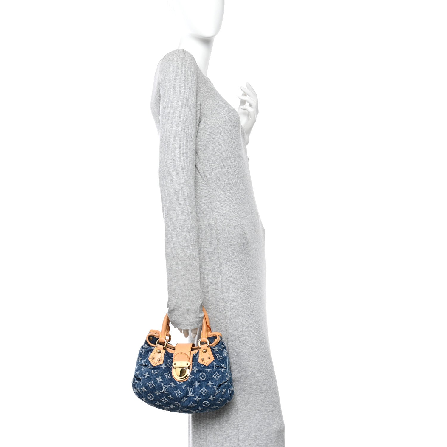 Monogram Denim Pleaty Blue