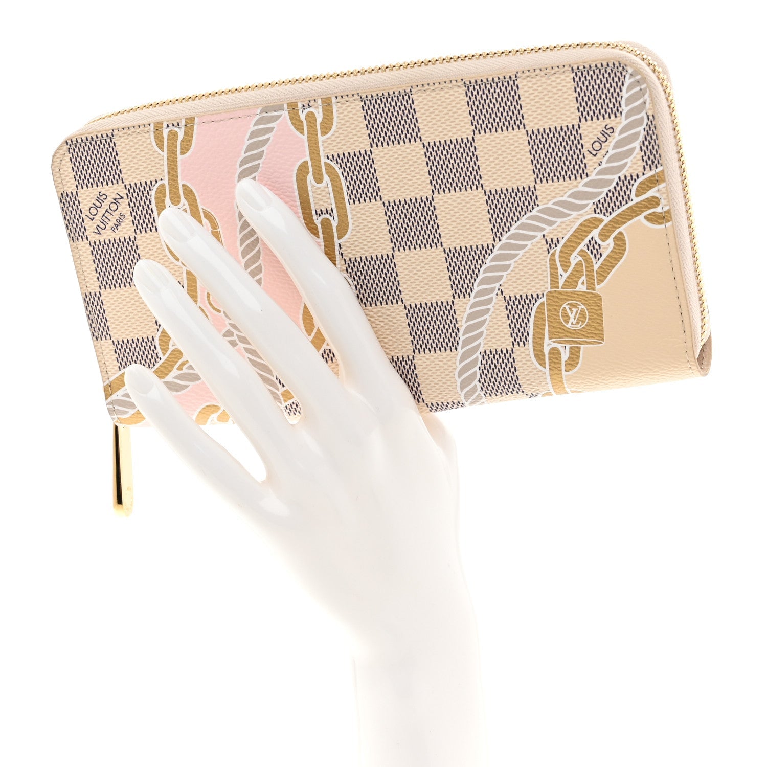Damier Azur Nautical Zippy Wallet Gold