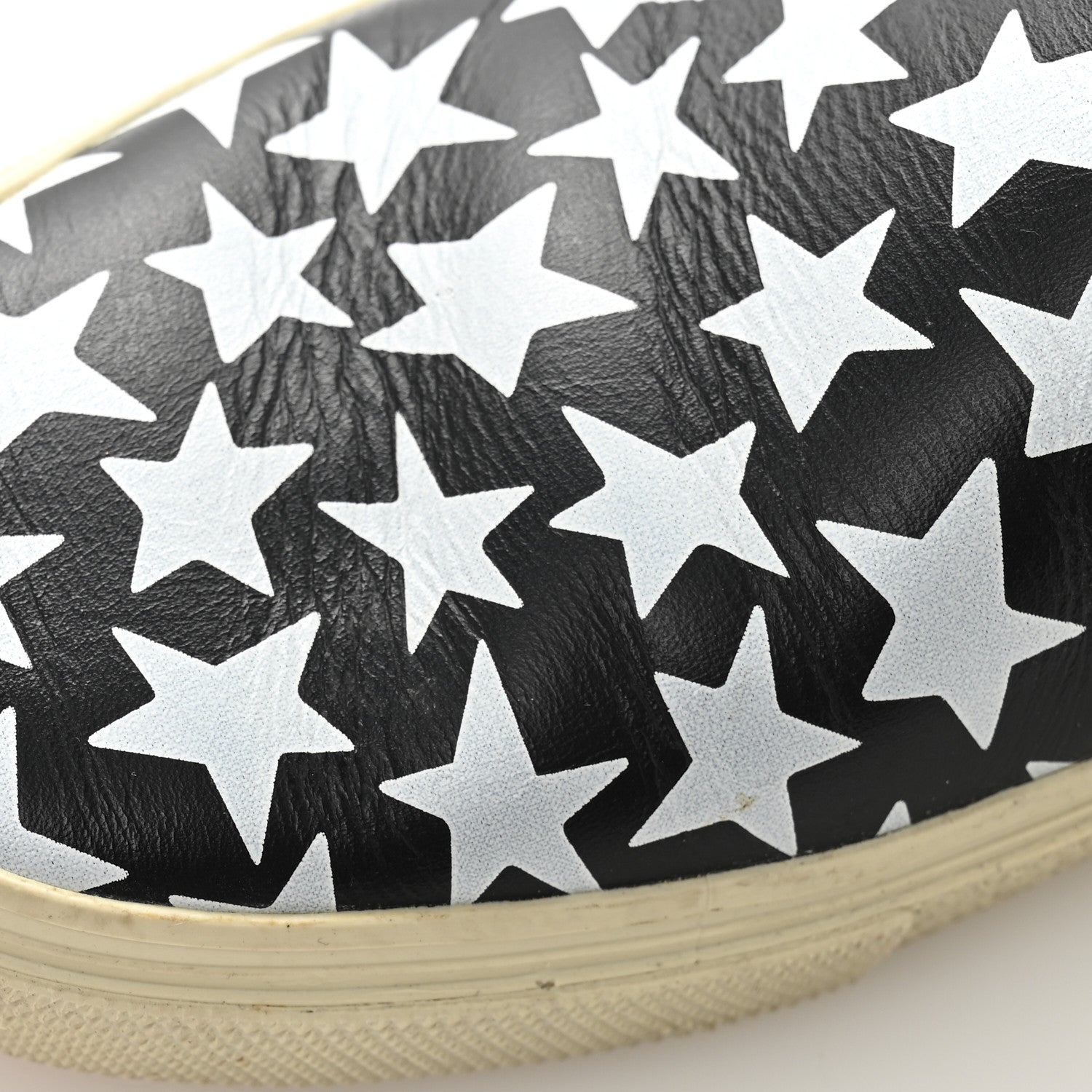 Calfskin Star Skate Slip On Sneakers 37 Black Blue Optique