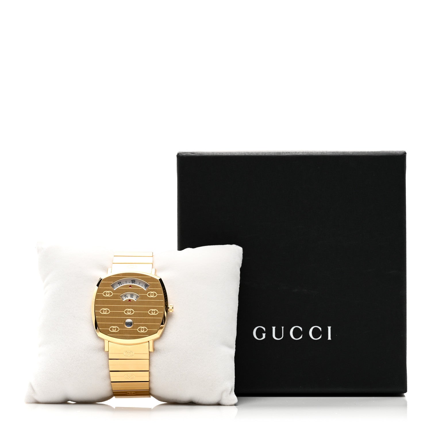 Stainless Steel 38mm Grip Quartz Watch Gold