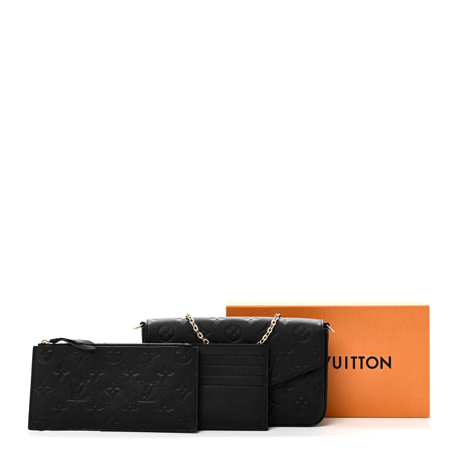Empreinte Pochette Felicie Chain Wallet Black