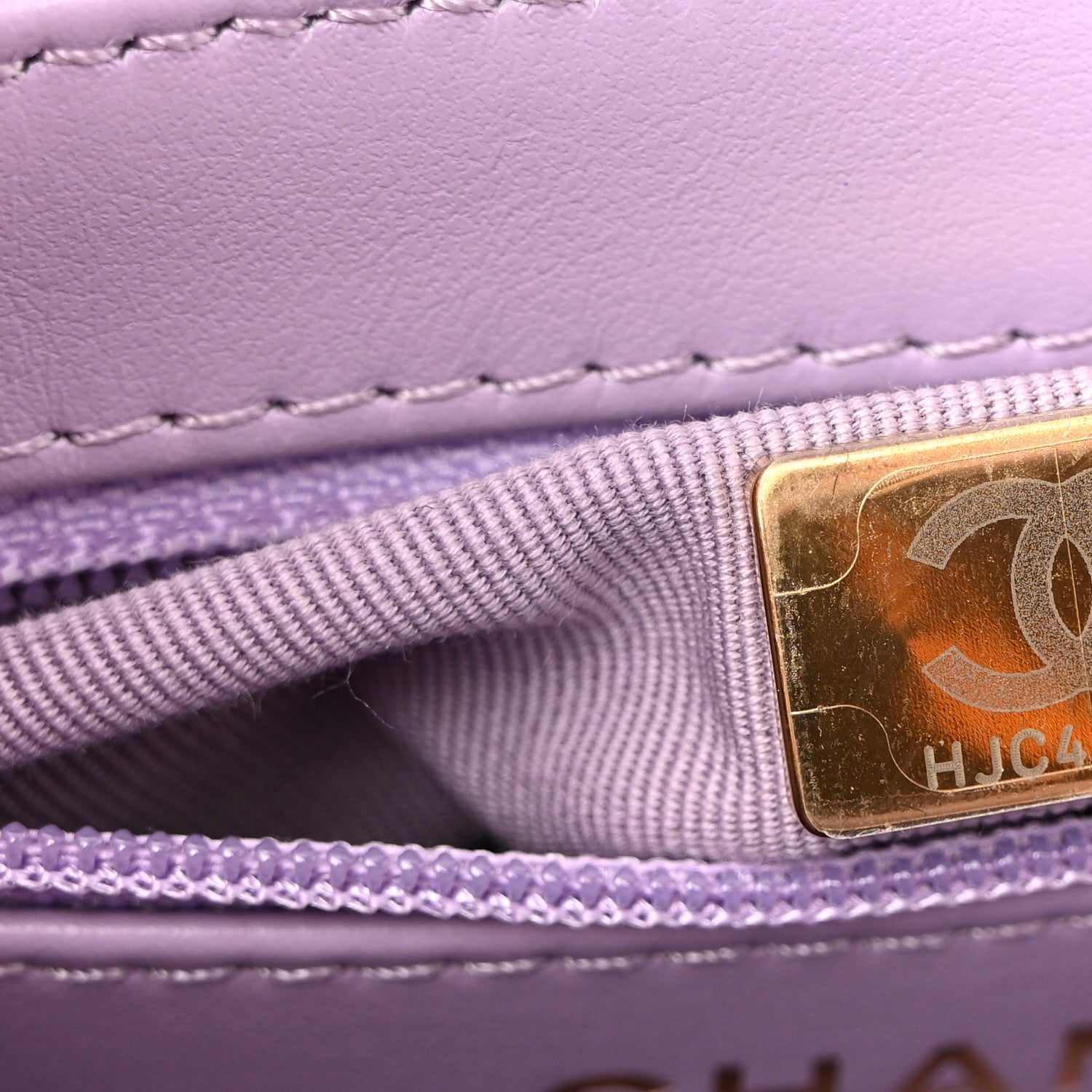 Shiny Aged Calfskin Quilted Nano Kelly Shopper Lilac