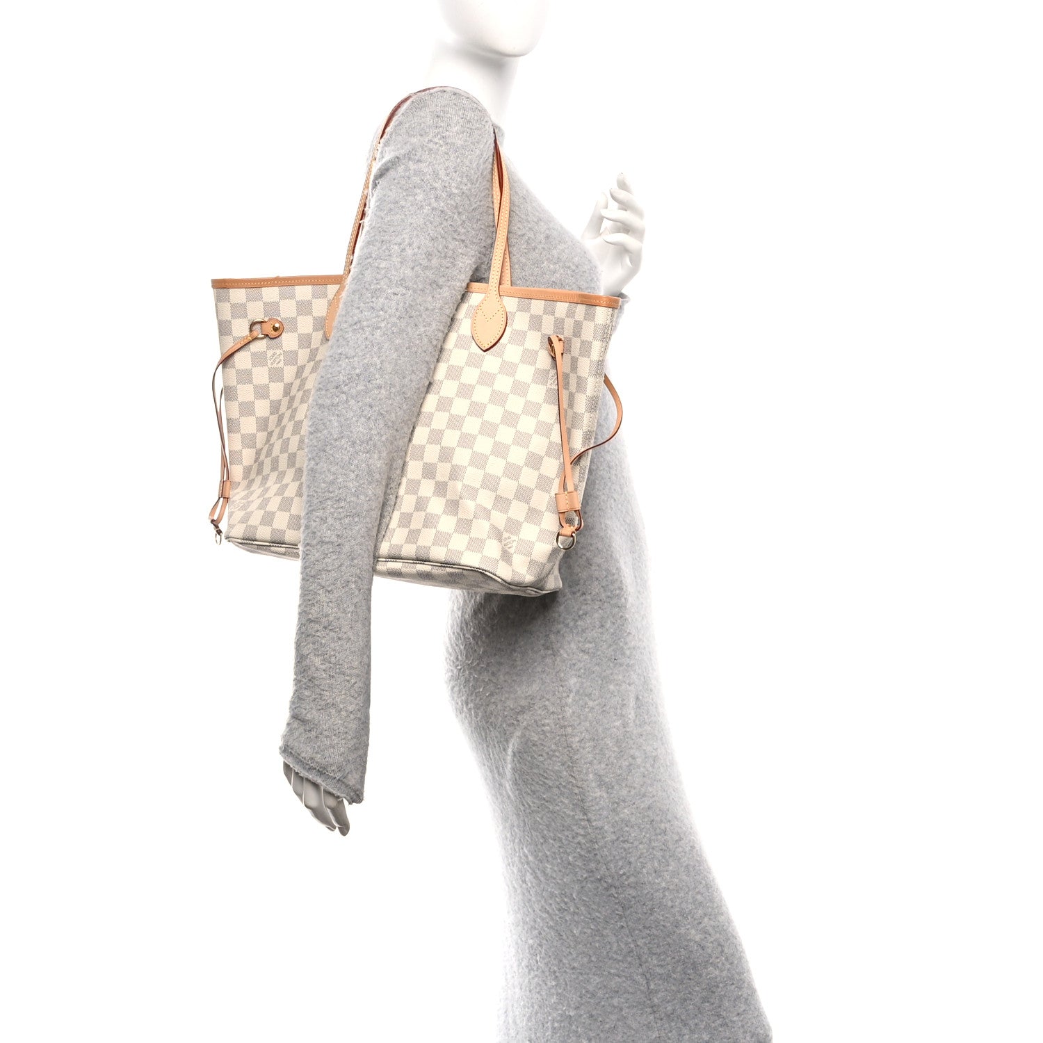 Damier Azur Neo Neverfull MM Rose Ballerine