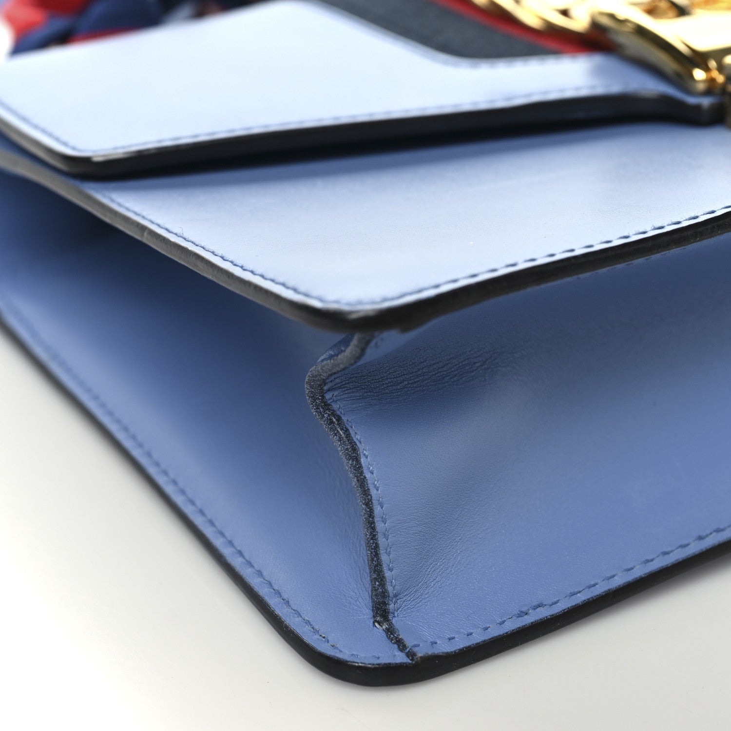 Calfskin Small Sylvie Shoulder Bag Clear Sky Blue