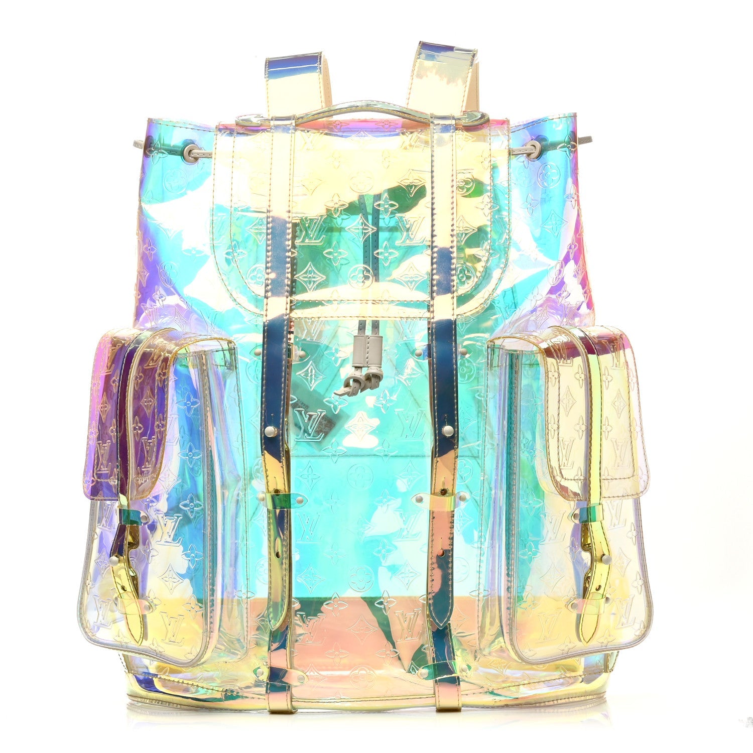PVC Monogram Christopher Backpack GM Iridescent Prism