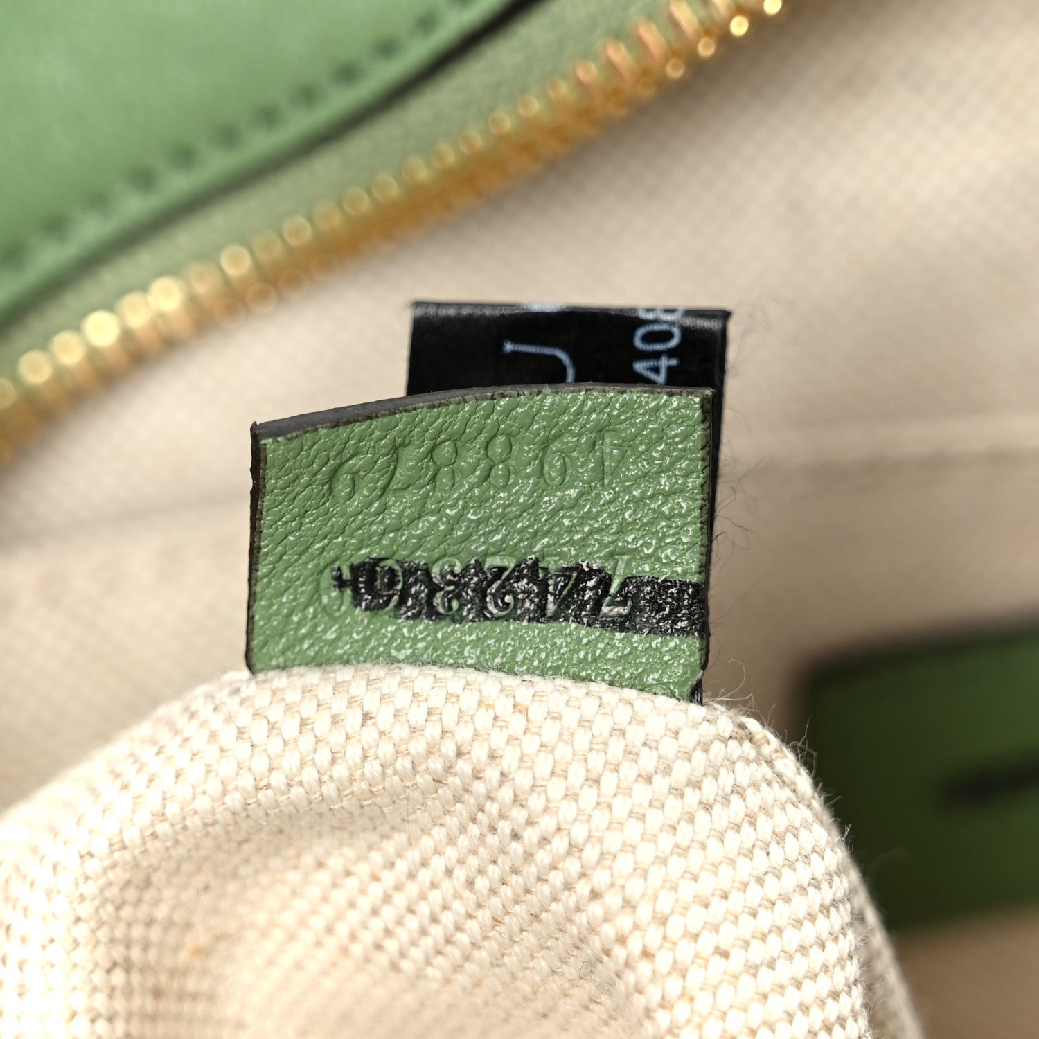 Sakai Be Green Calfskin Diagonal Stitched Small Blondie Shoulder Bag Light Green
