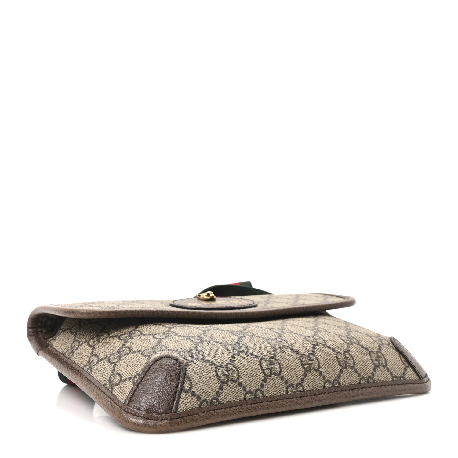 GG Supreme Monogram Neo Vintage Web Belt Bag Brown