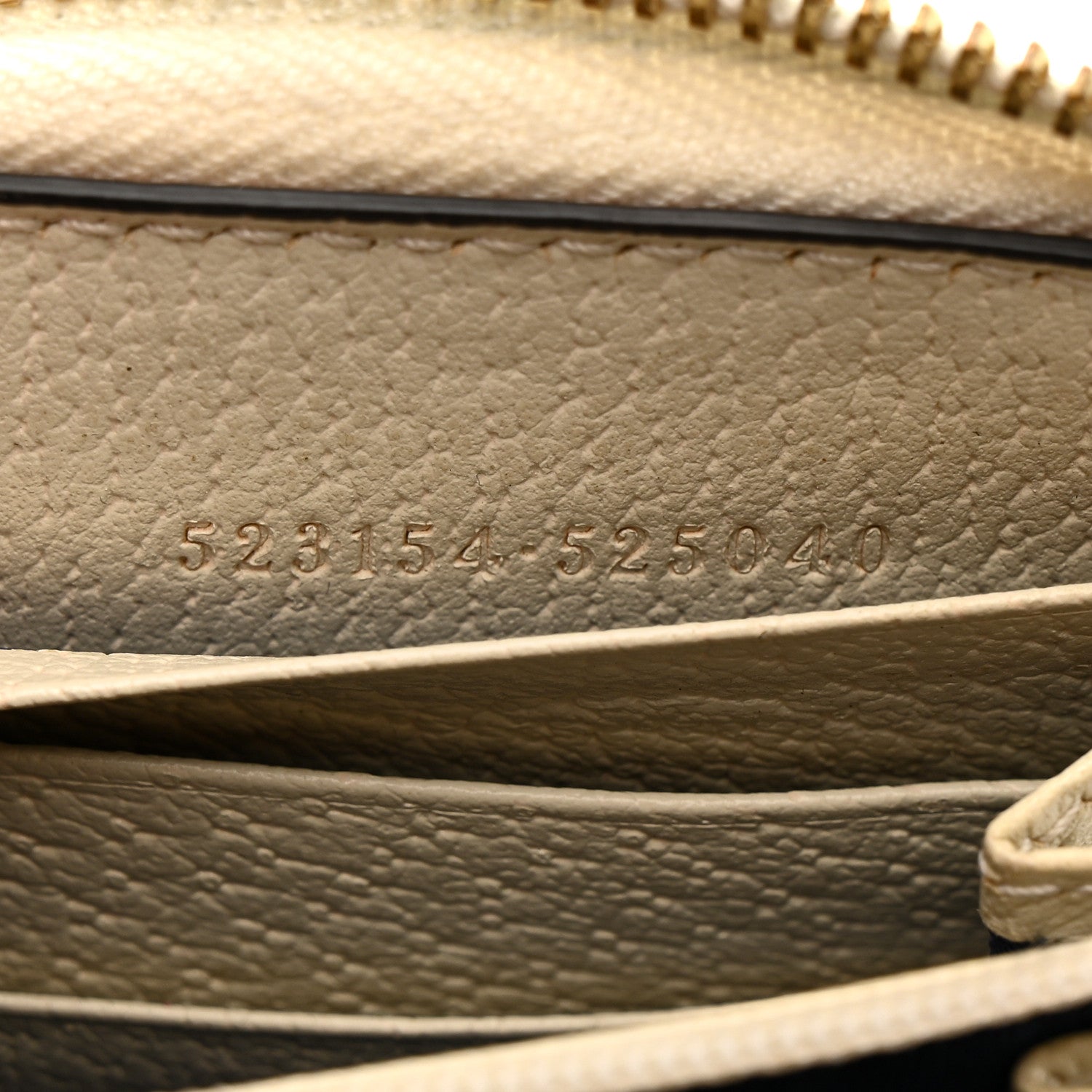 GG Supreme Monogram Textured Dollar Calfskin Web Ophidia Zip Around Wallet Beige Ebony Mystic White