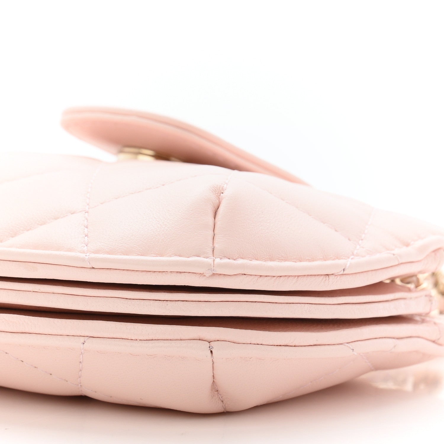 Lambskin Quilted Mini CC Chain Bag Light Pink