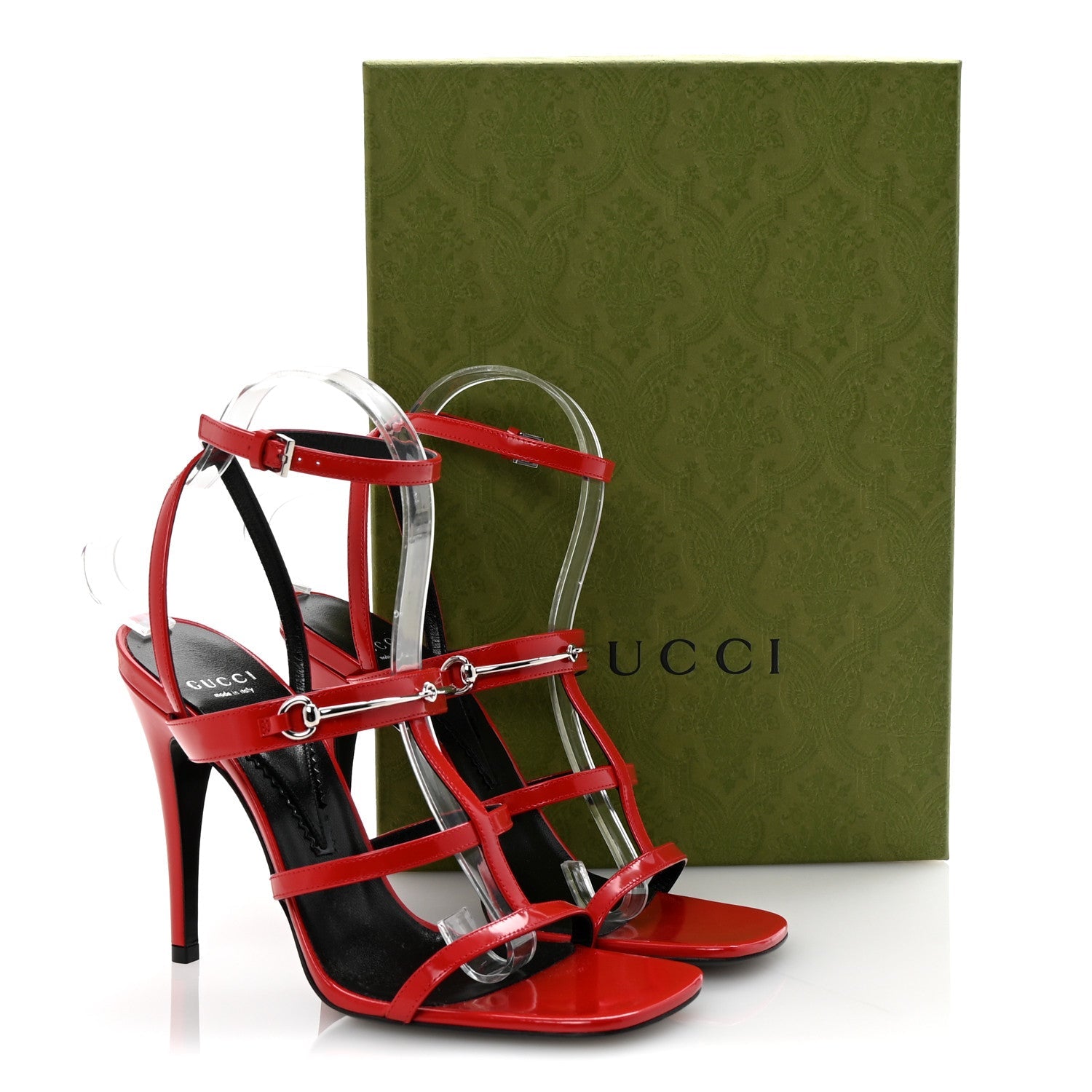 Nappa Regent Strappy Horsebit Sandals 38 Maple Red