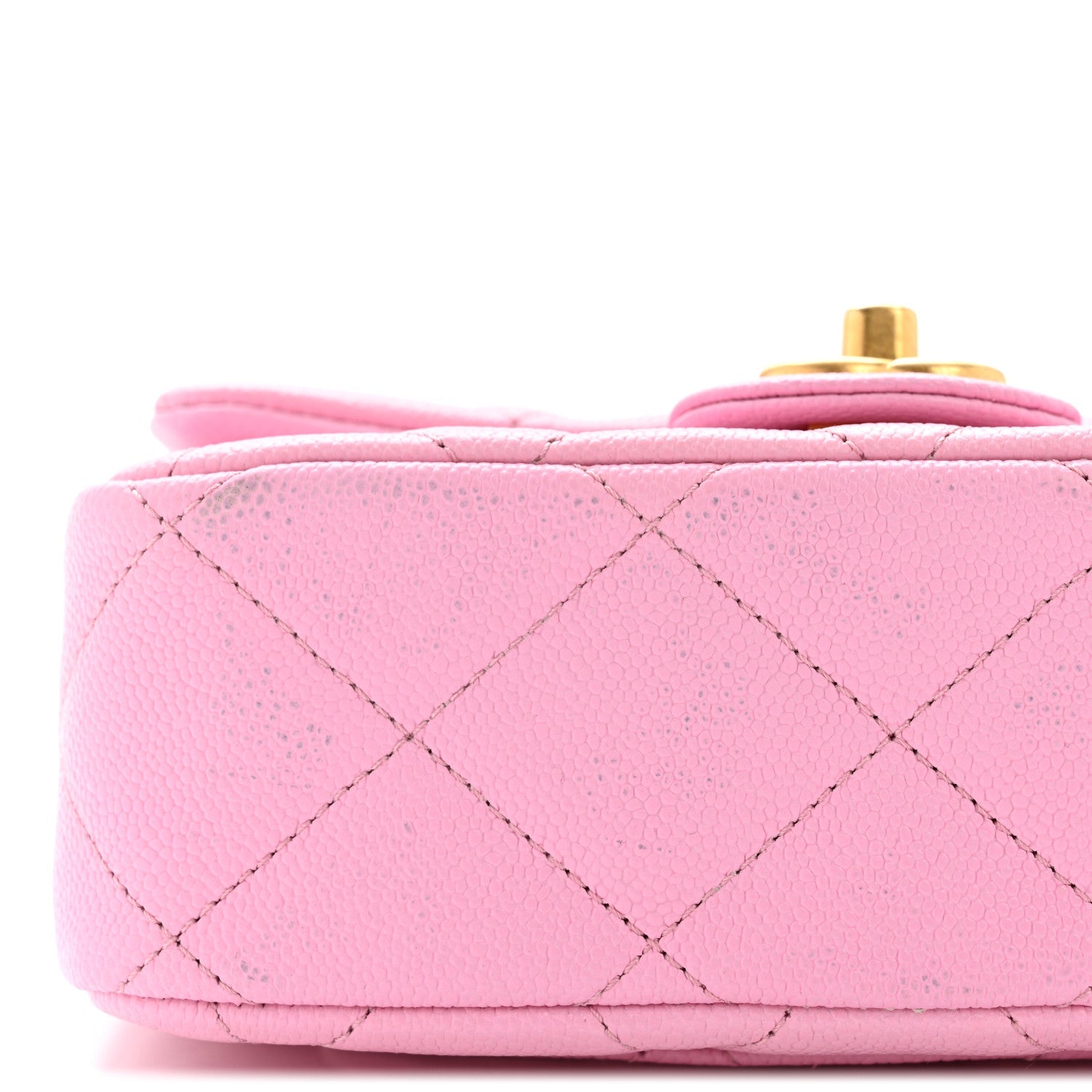 Caviar Quilted Mini Sweetheart Flap Lilac