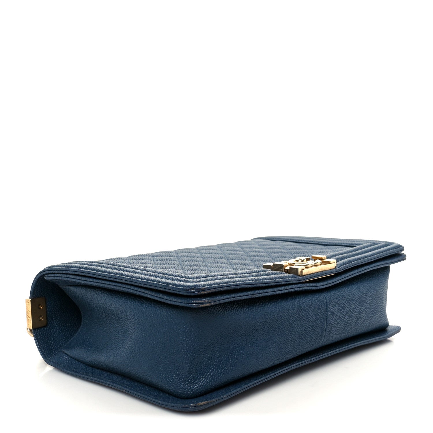 Caviar Quilted New Medium Boy Flap Blue