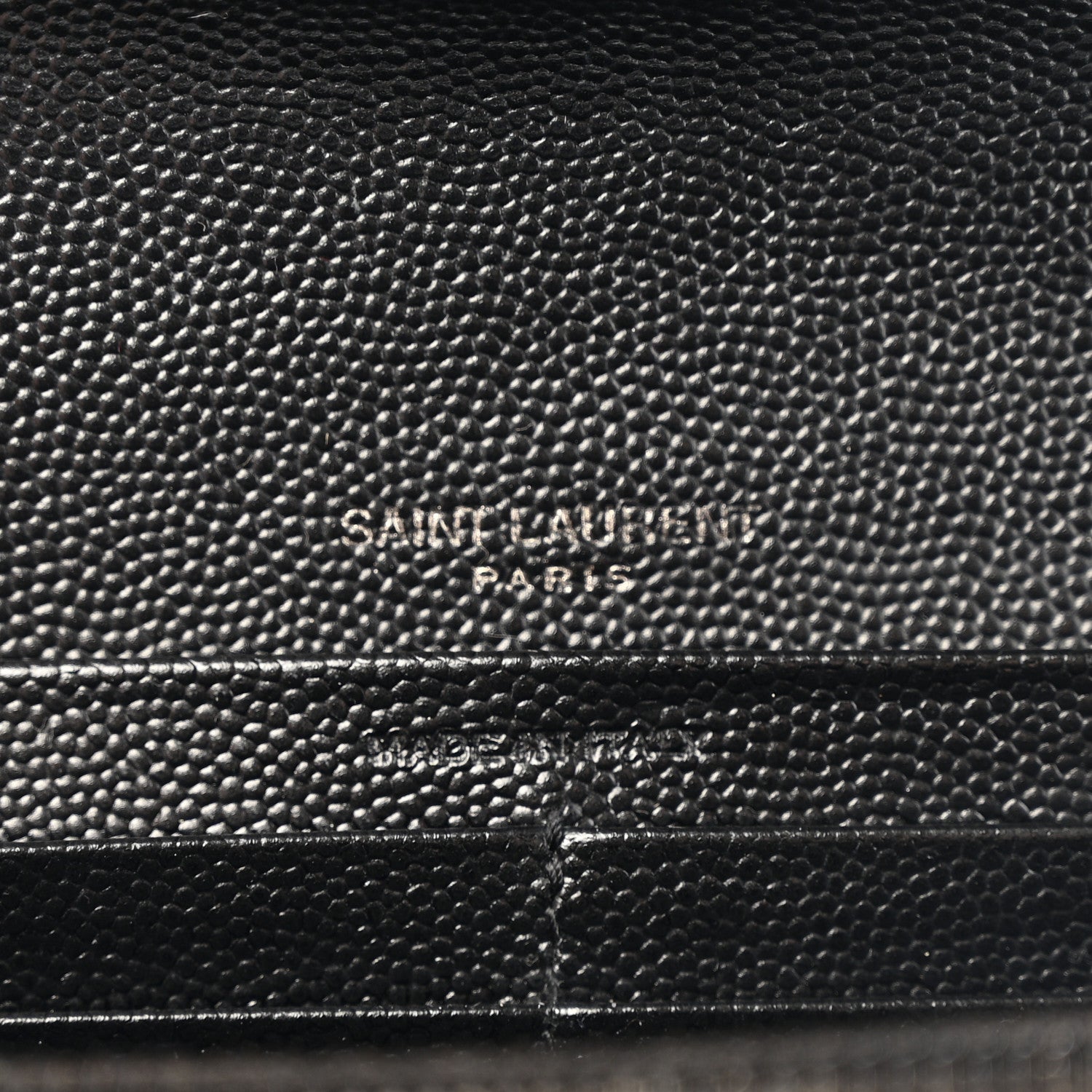 Grain De Poudre Matelasse Chevron Monogram Flap Wallet Black