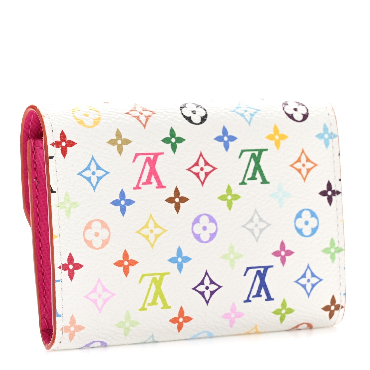 LV X TM Monogram Multicolor Rosalie Coin Purse White Kawaii Pink