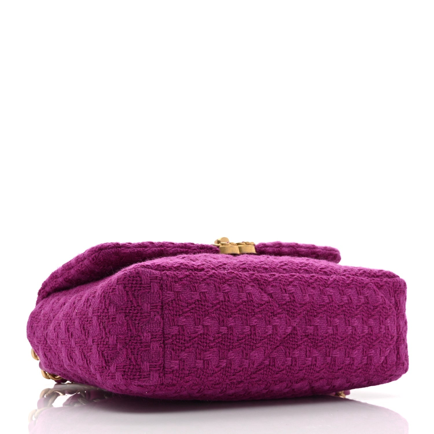 Tweed Quilted Medium Chanel 19 Flap Magenta