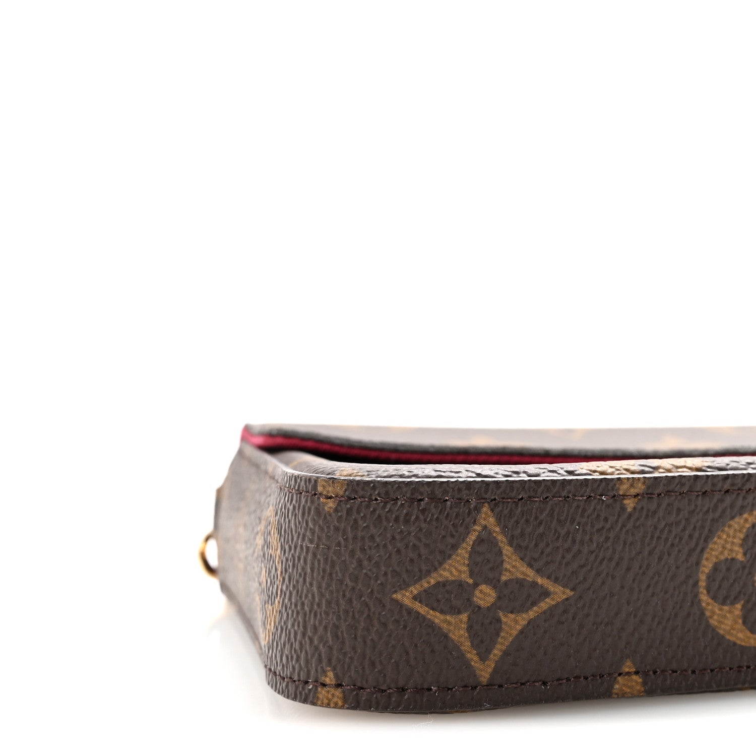 Monogram Pochette Felicie Chain Wallet Fuchsia