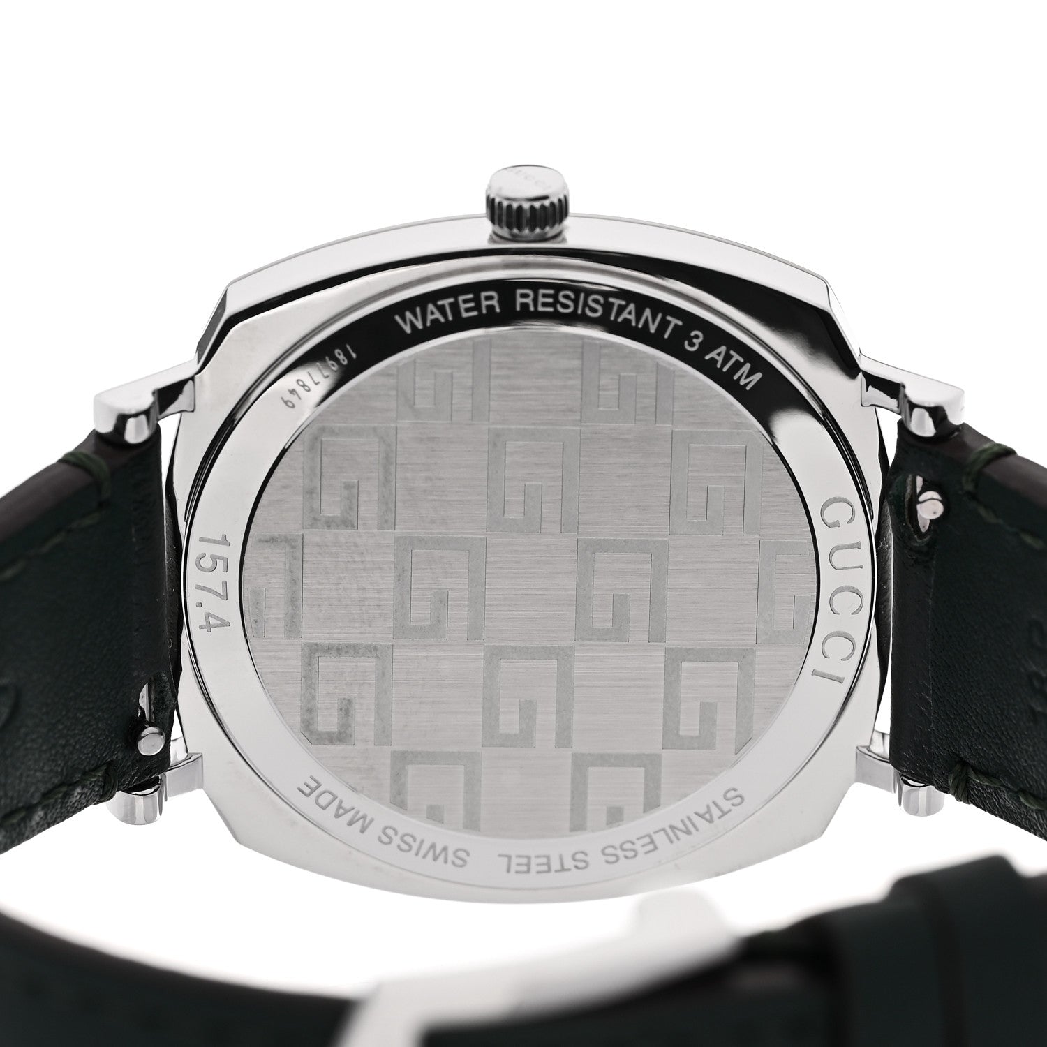 Stainless Steel Calfskin 35mm Grip Quartz Watch Green