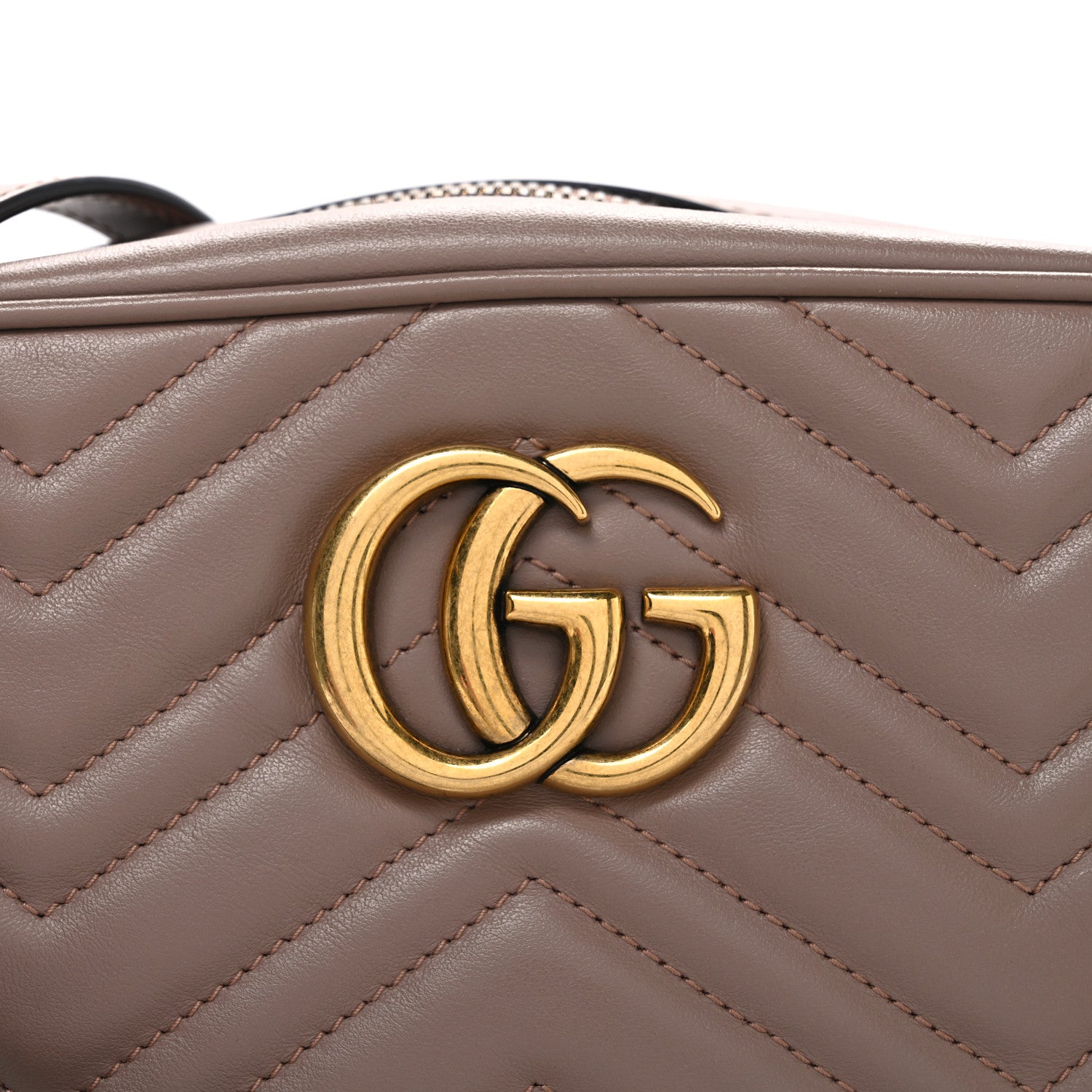 Calfskin Matelasse Small GG Marmont Chain Shoulder Bag Porcelain Rose