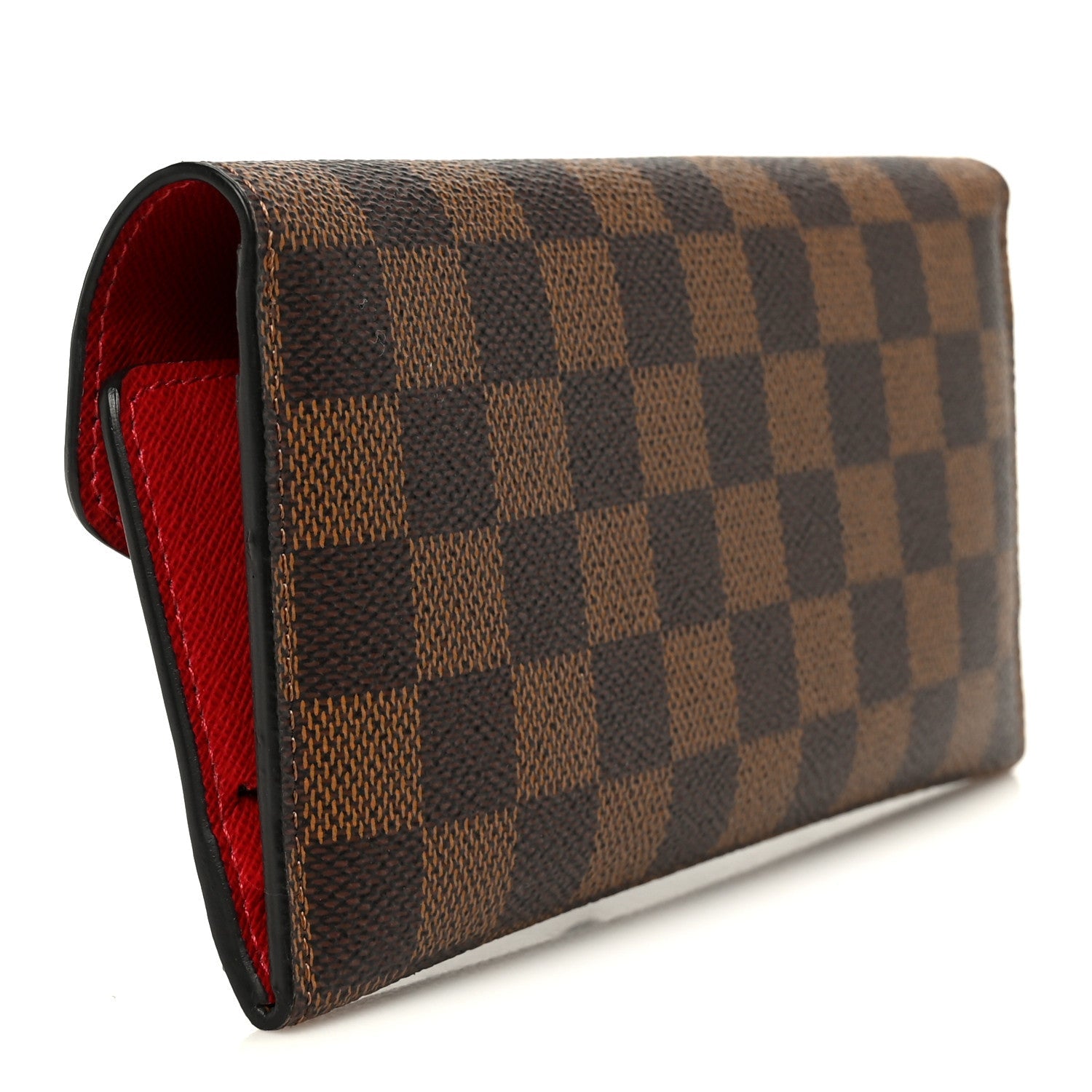 Damier Ebene Josephine Wallet Red