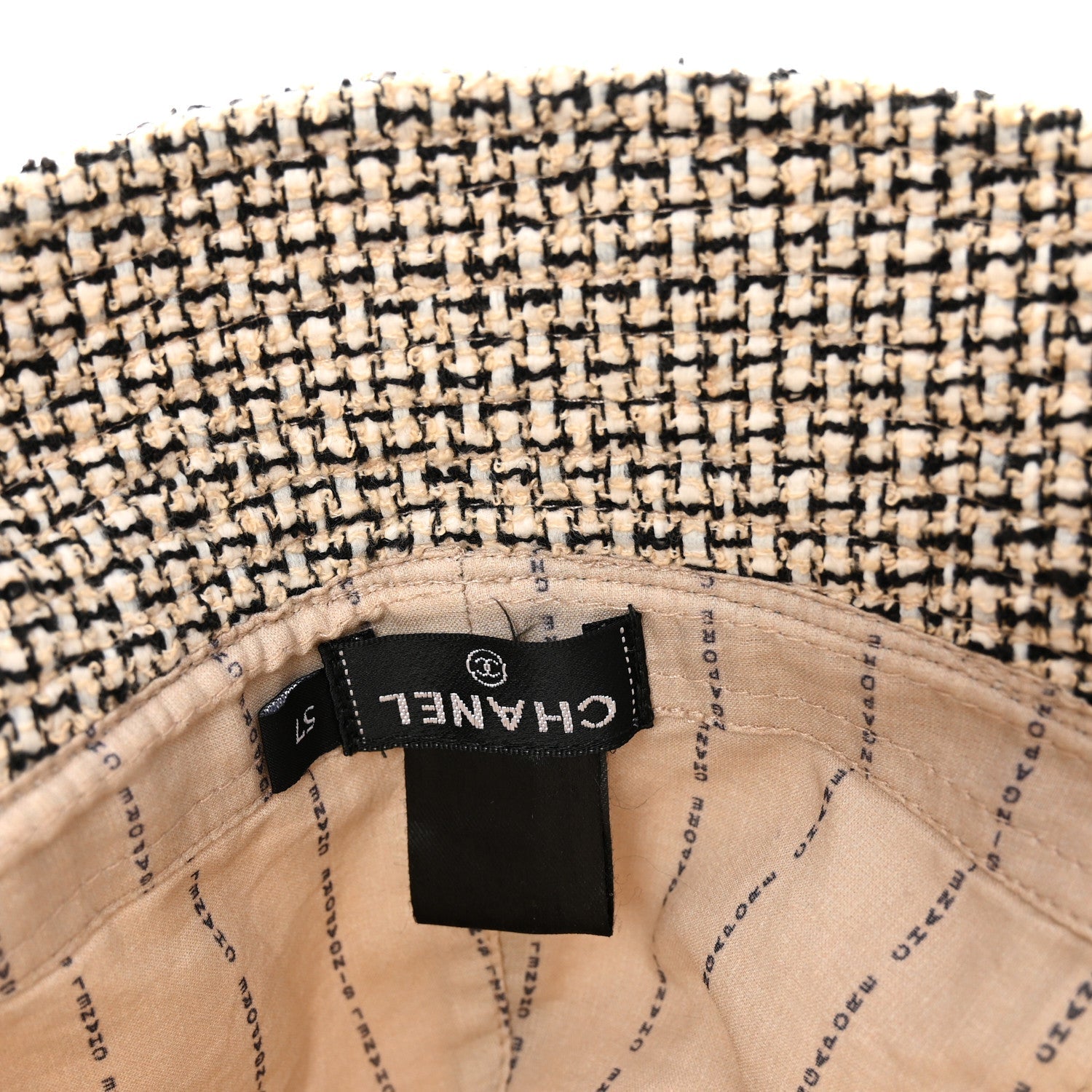 Tweed Bucket Hat 57 Beige