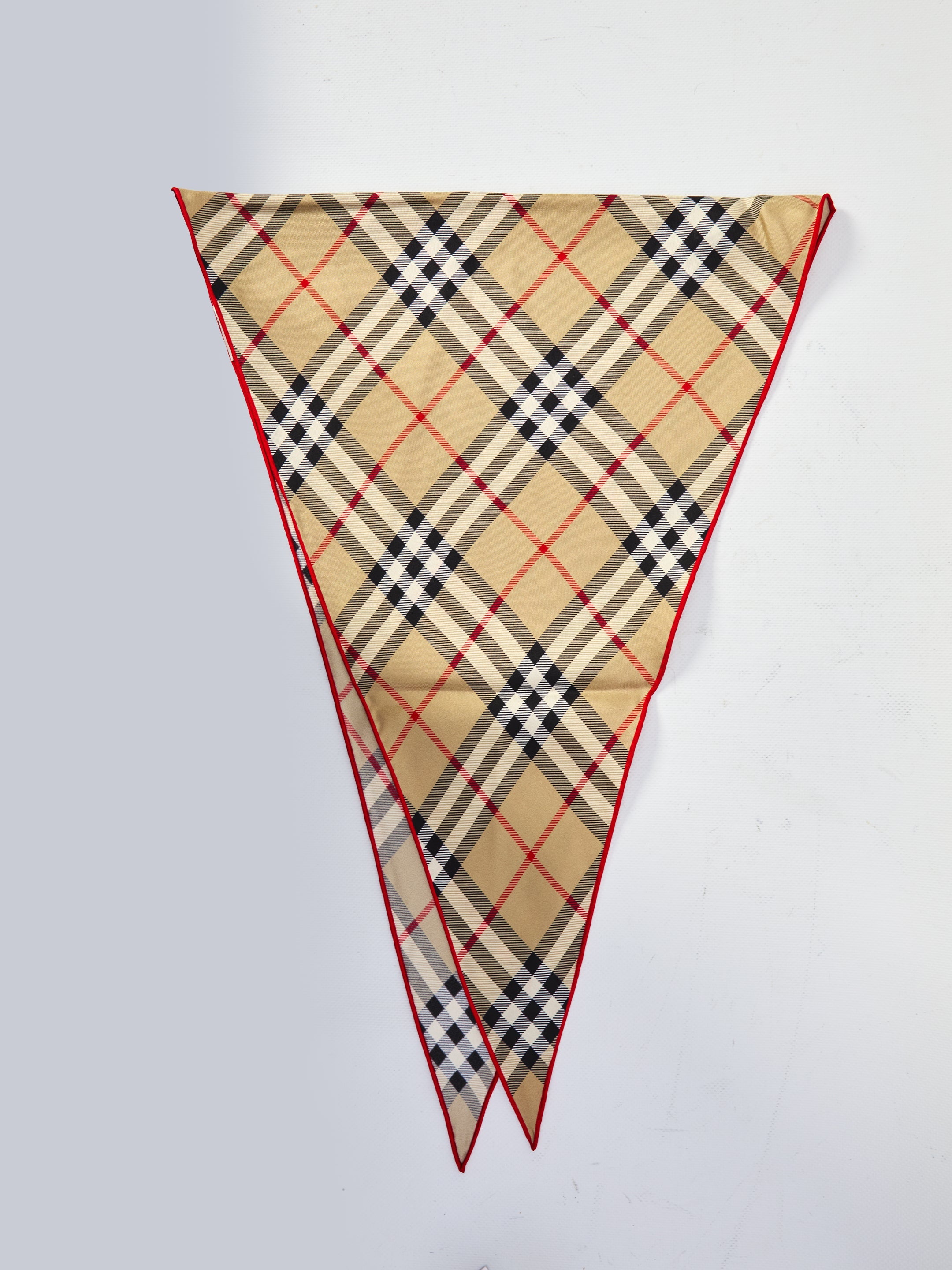 check silk scarf