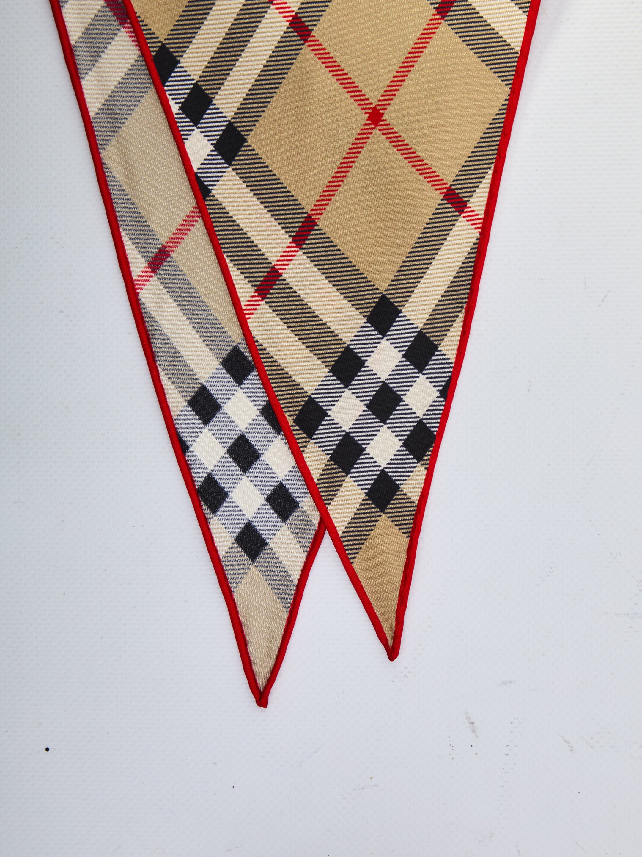 check silk scarf