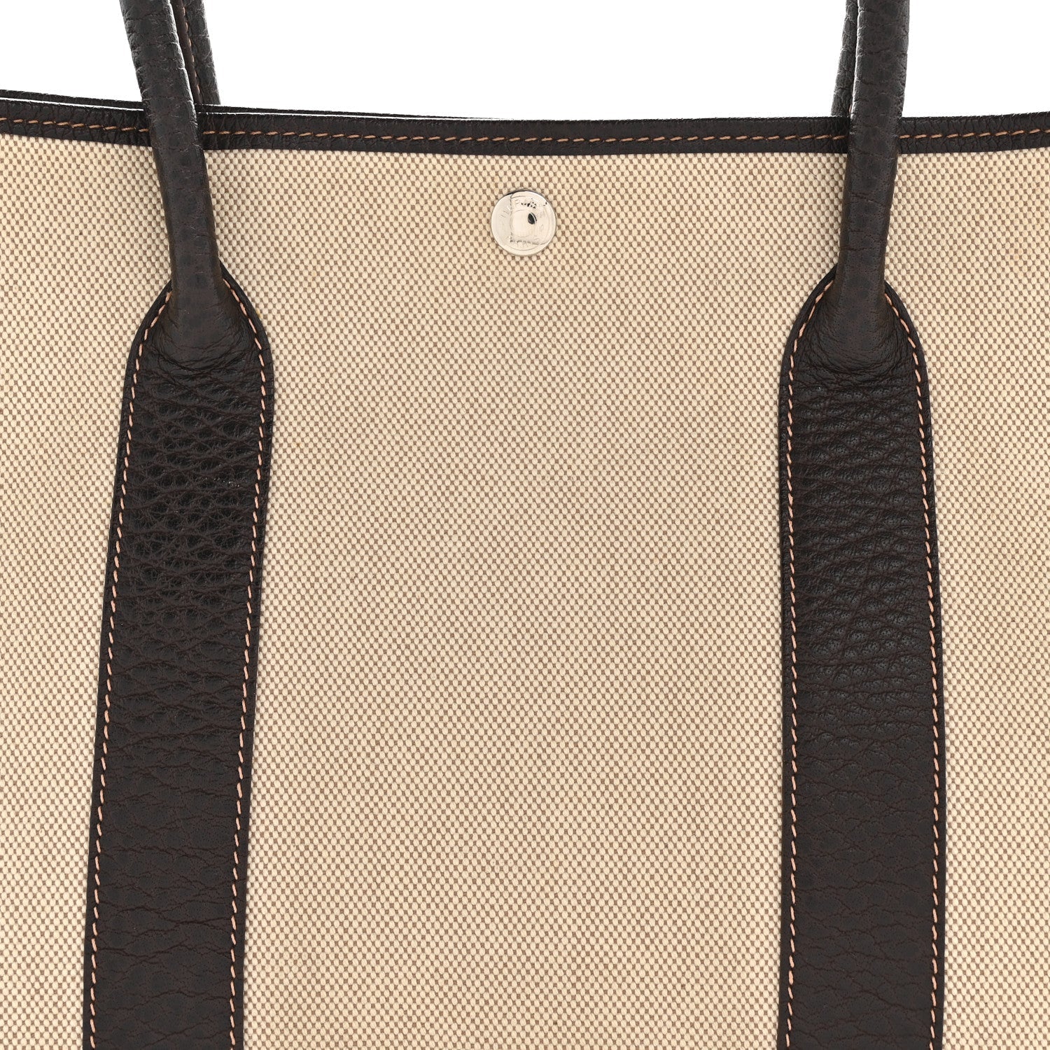 Buffle Skipper Toile Garden Party 36 MM Tote Marron Fonce