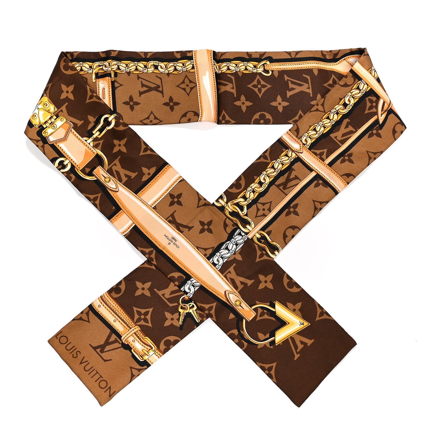 Silk Monogram Confidential Bandeau Brown