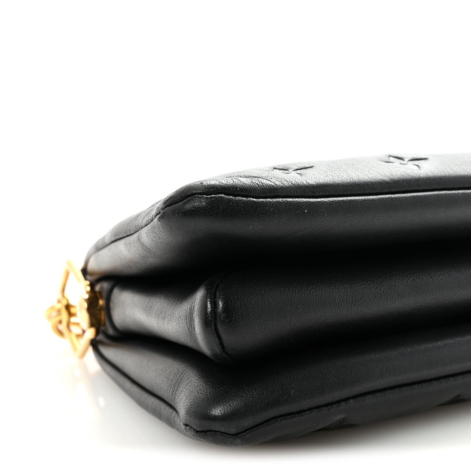 Lambskin Embossed Monogram Coussin BB Black