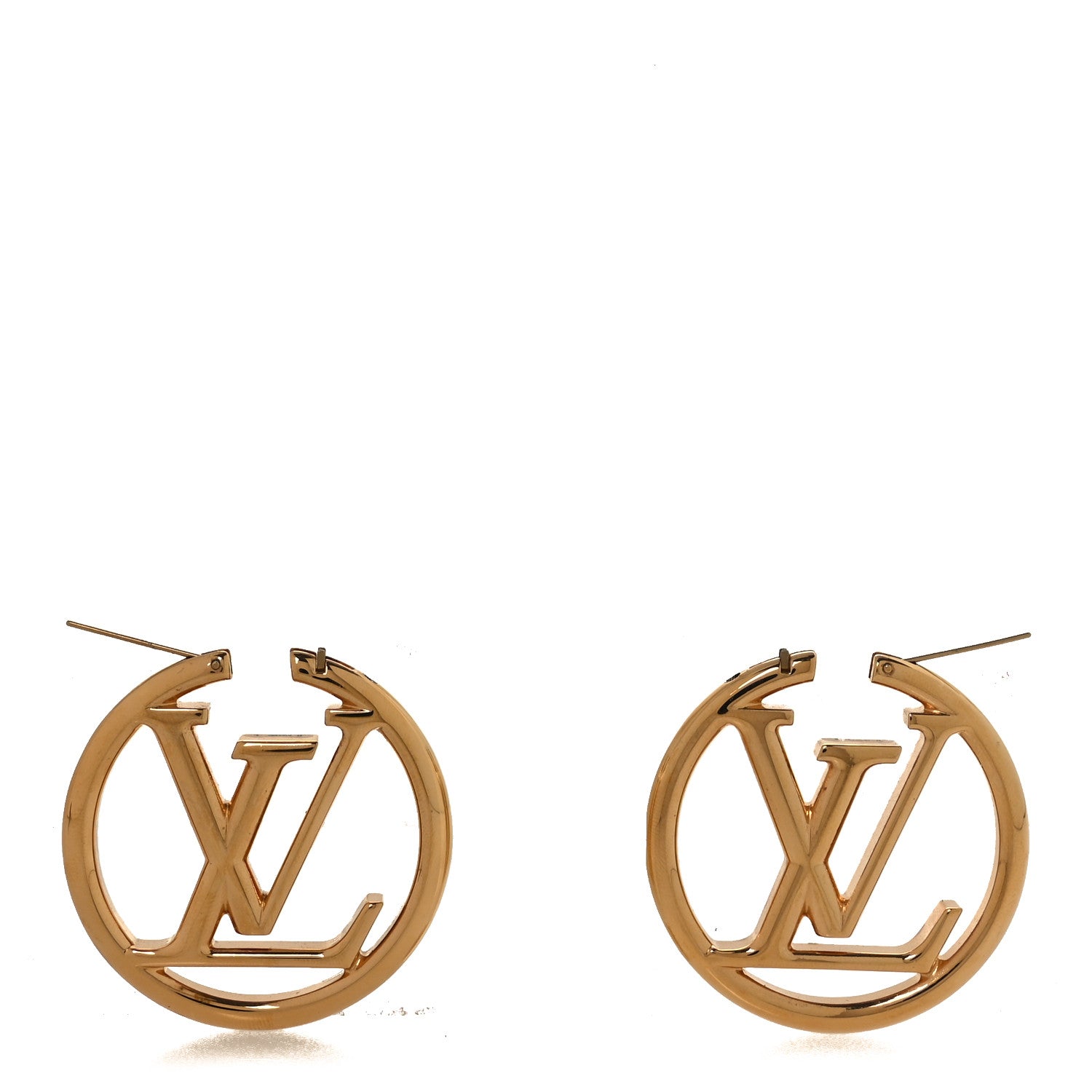 Metal Louise Hoop Earrings Gold