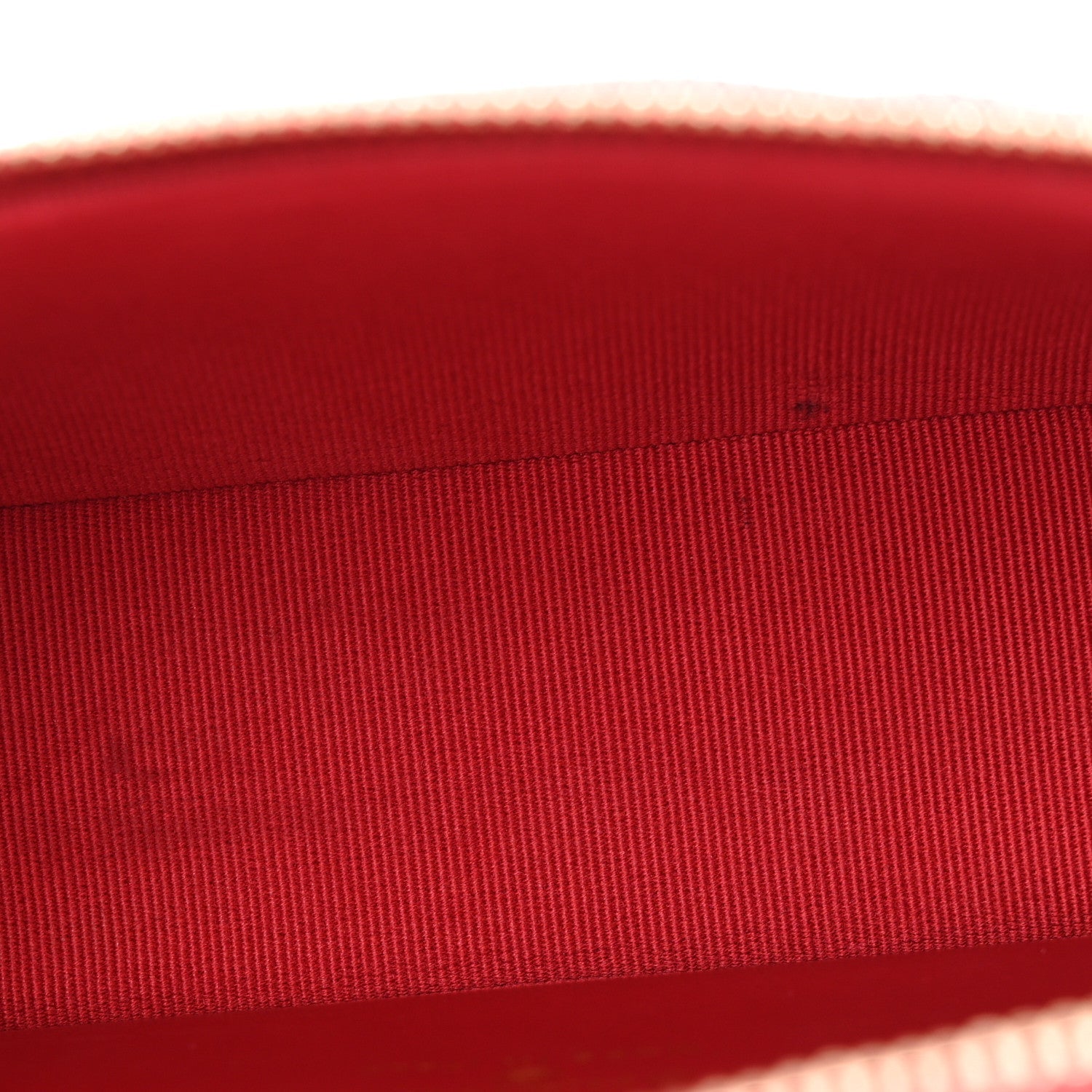 Caviar Quilted Top Handle Slim Vanity With Chain Red