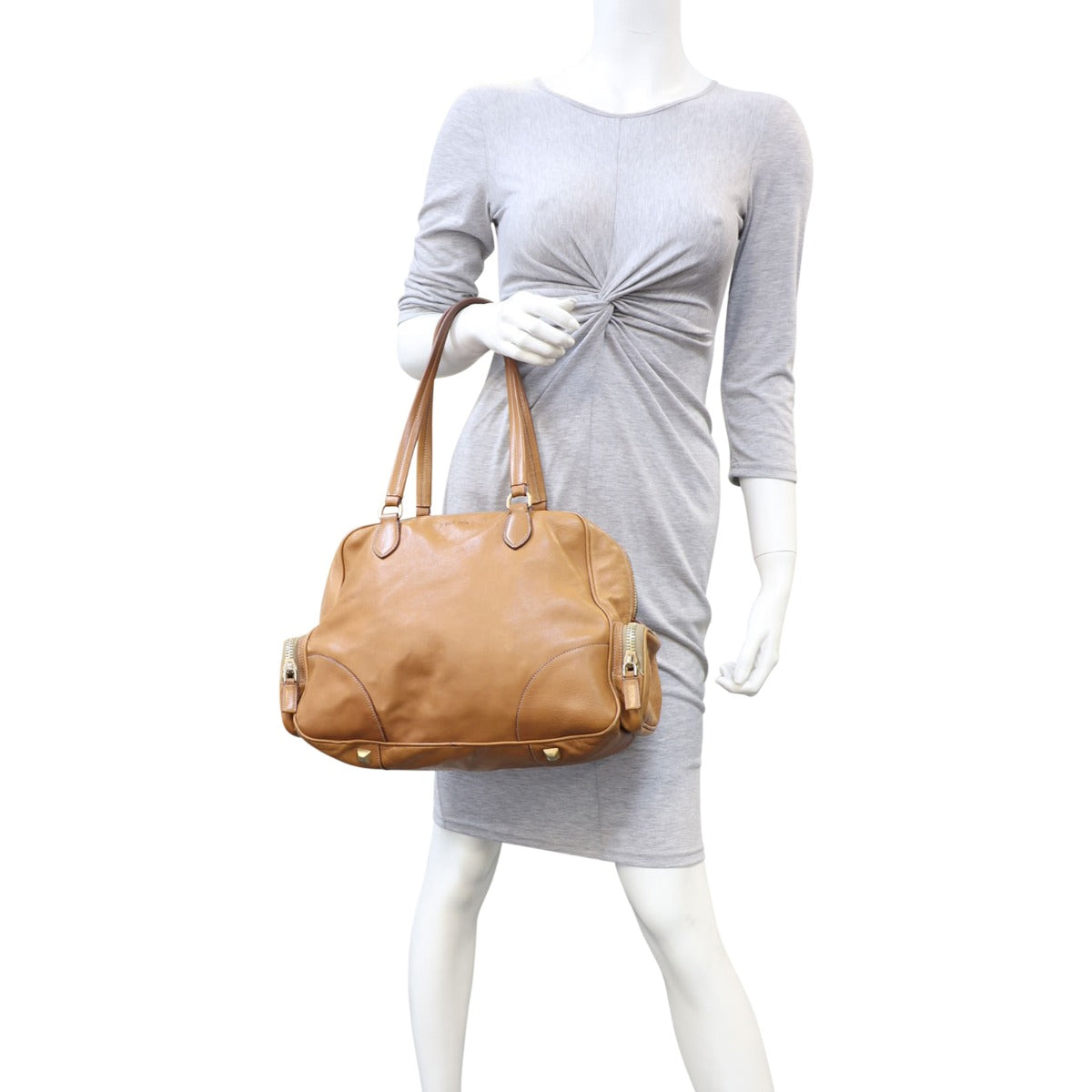 Prada Side Pocket Bauletto Bag