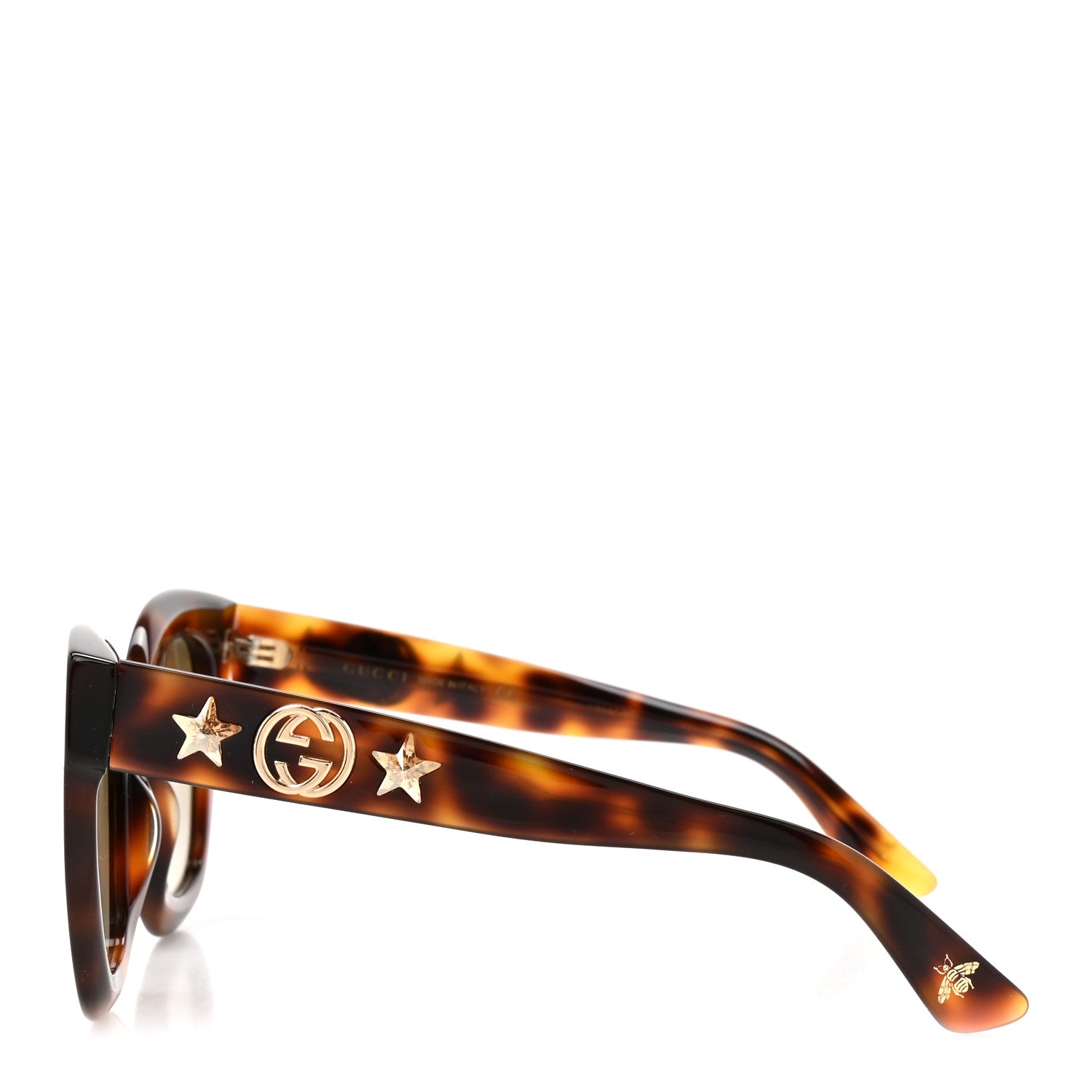 Round Frame Star Sunglasses GG0208S Tortoise