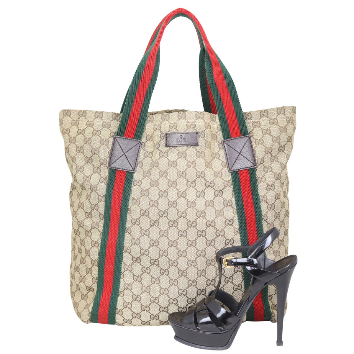 Gucci GG Web Sherry Line Tote