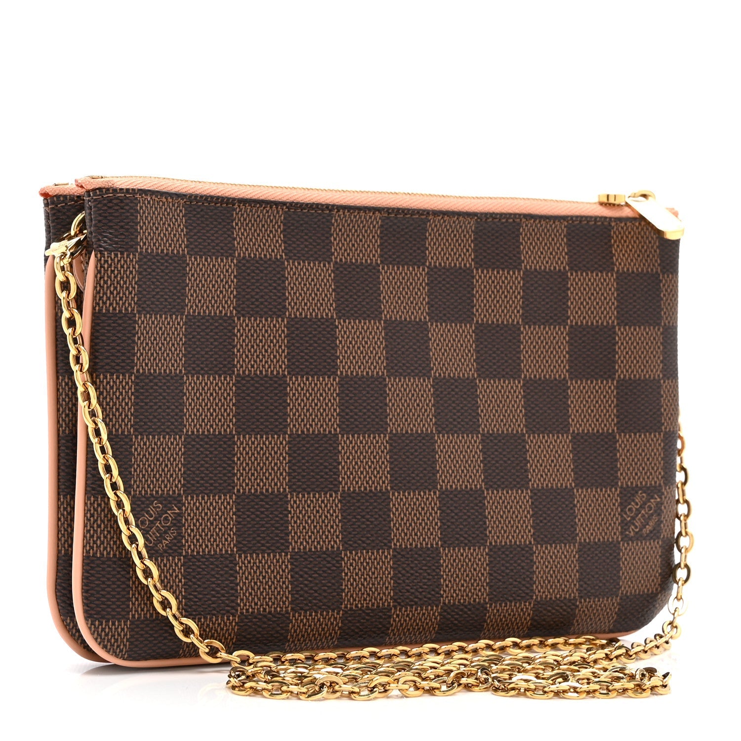 Damier Ebene Double Zip Pochette