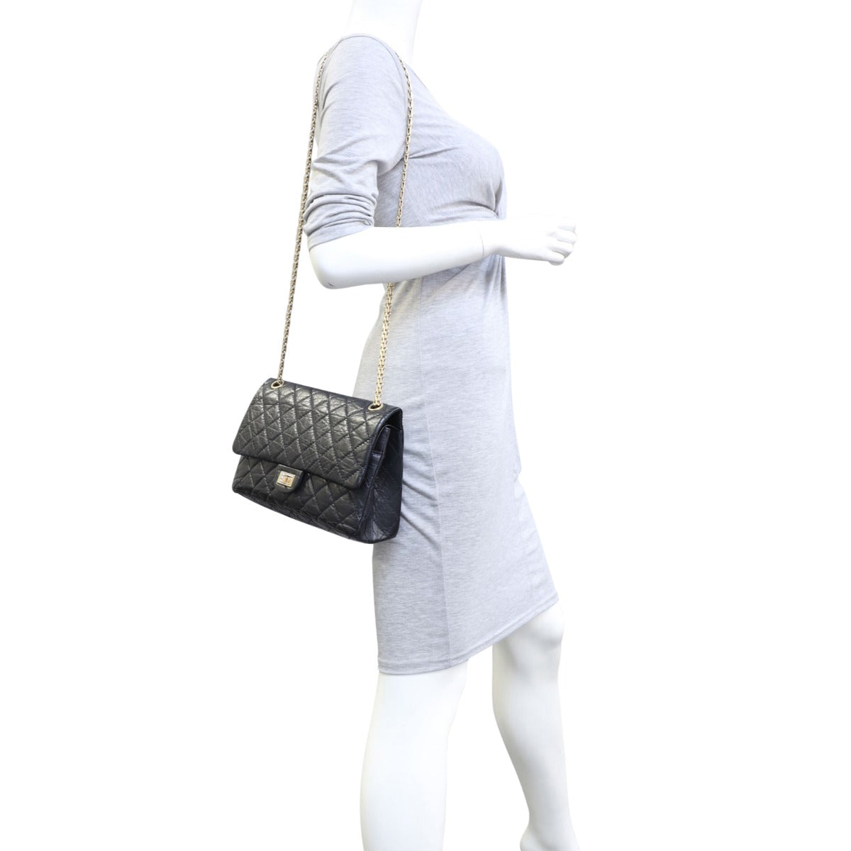Chanel 2.55 Reissue 226 Double Flap Bag | Black