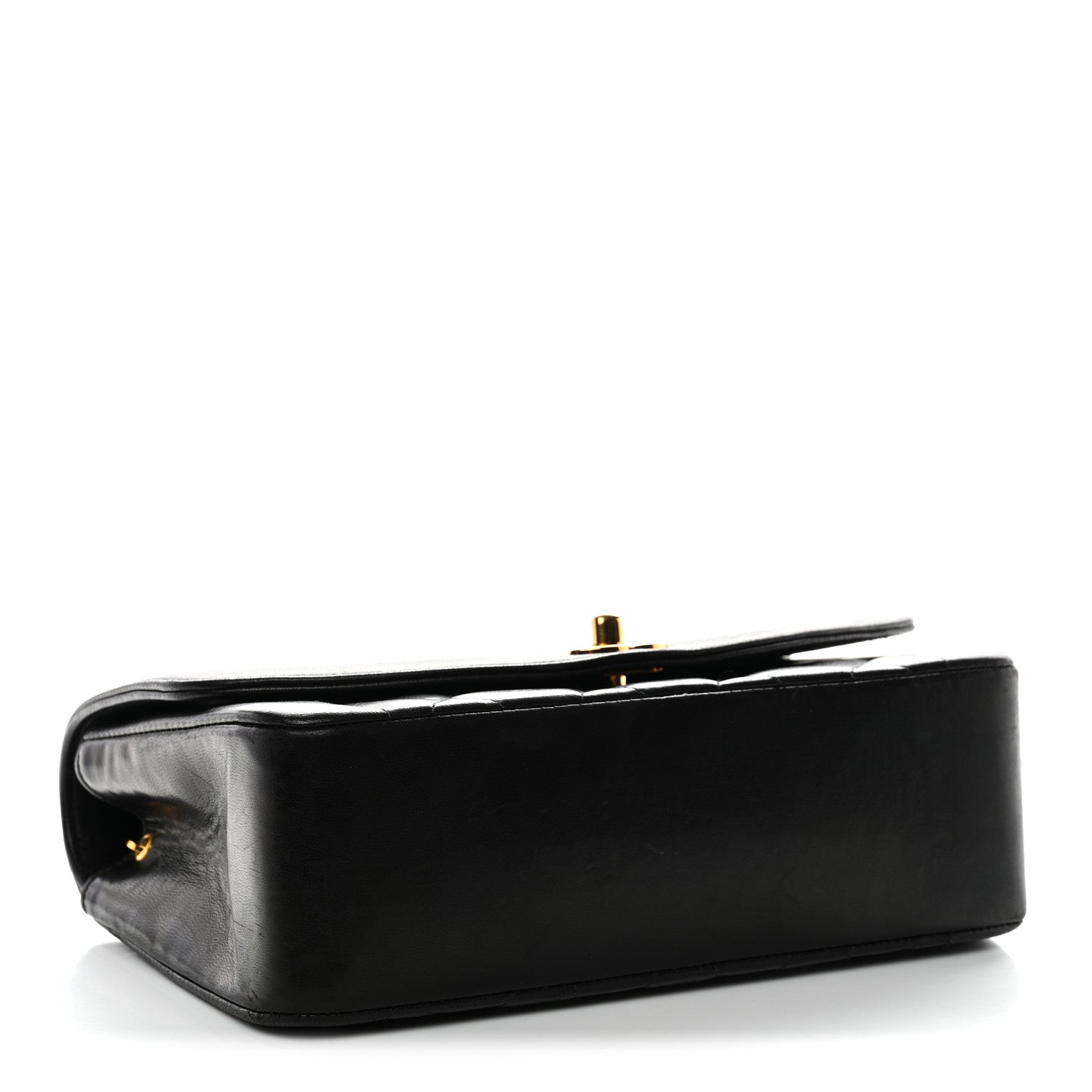 Lambskin Quilted Small Single Flap Black