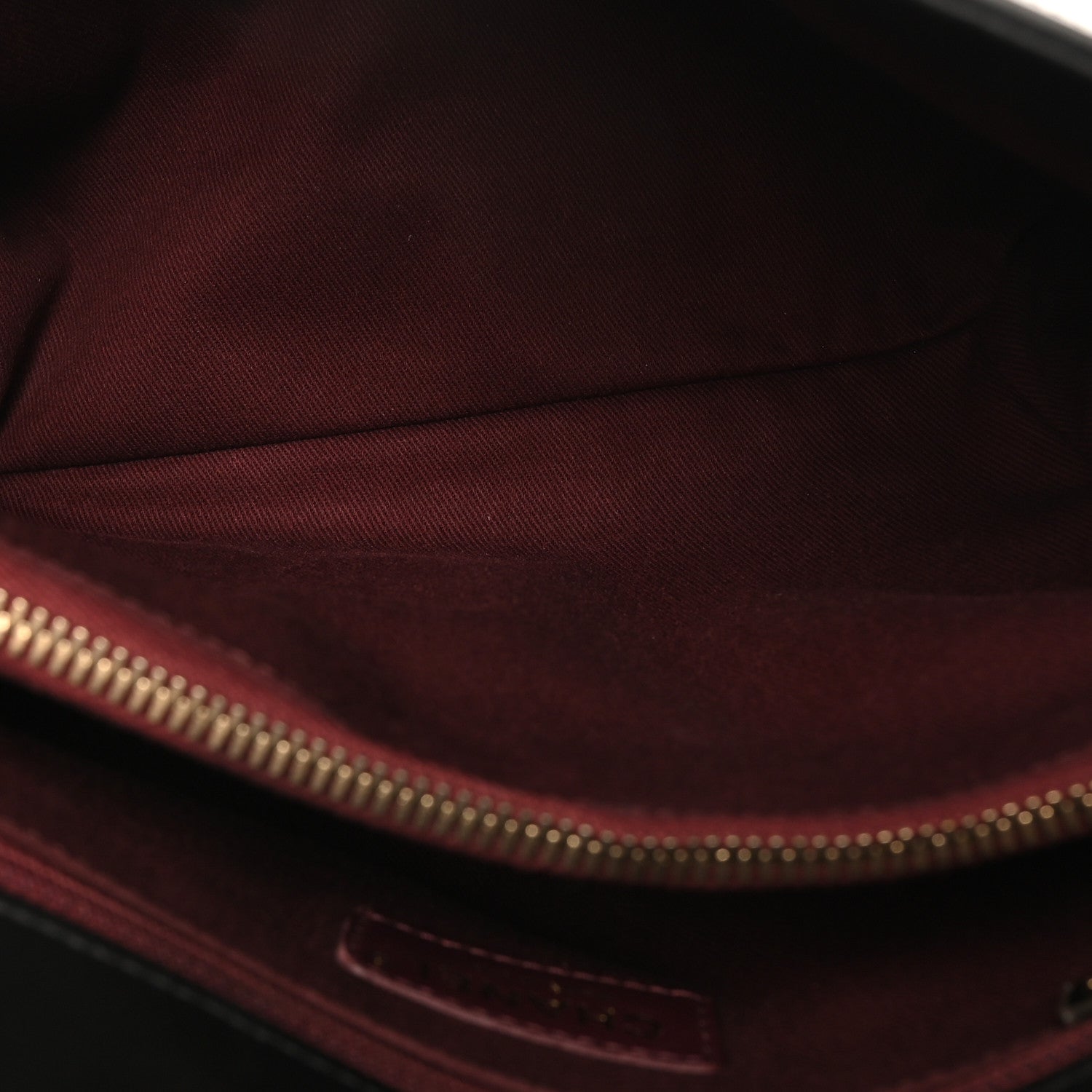 Calfskin Chevron Stitched Large Envelope Flap Black