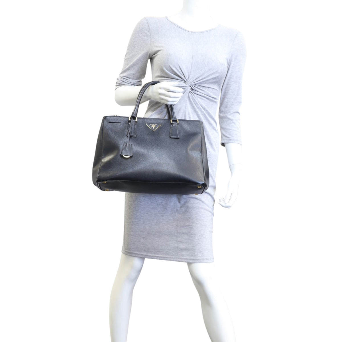 Prada Saffiano Lux Galleria Double Zip Tote Medium