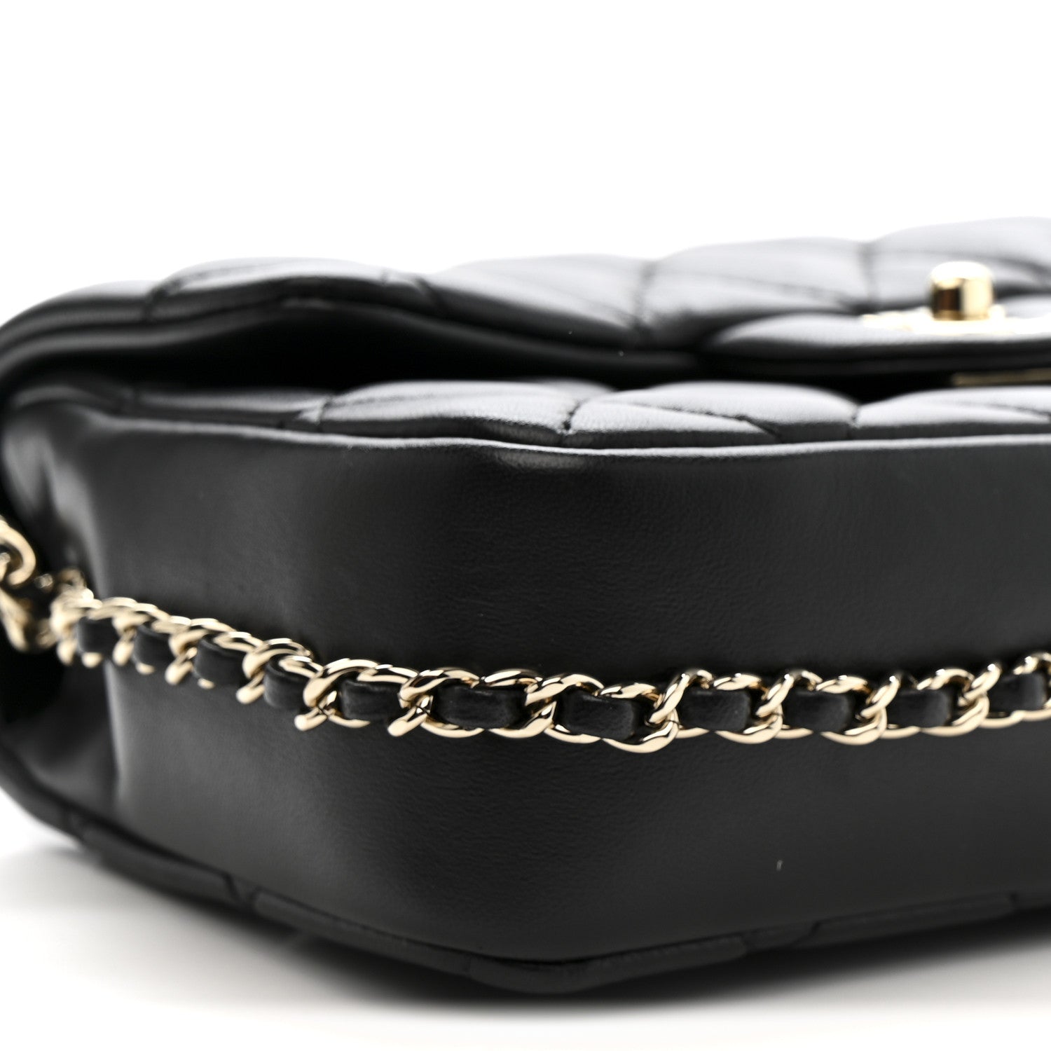 Lambskin Quilted Small My Precious Flap Black