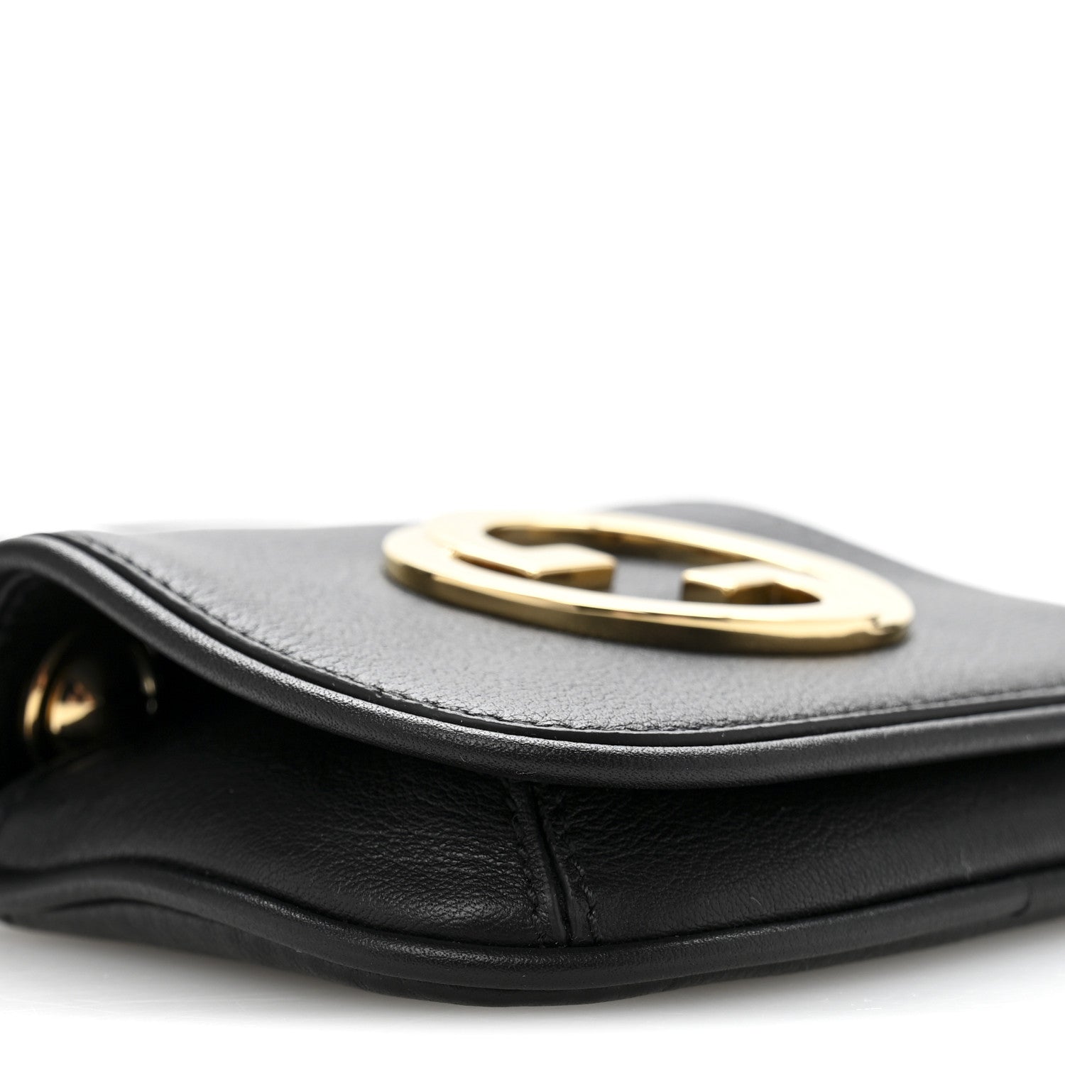 Roxy Calfskin Blondie Card Case Wallet with Strap Black