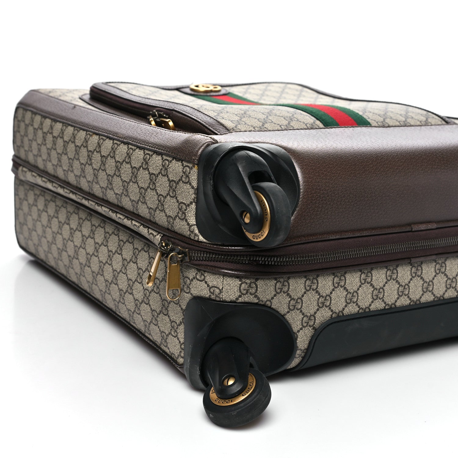 GG Supreme Monogram Web Medium Savoy Trolley Beige Ebony