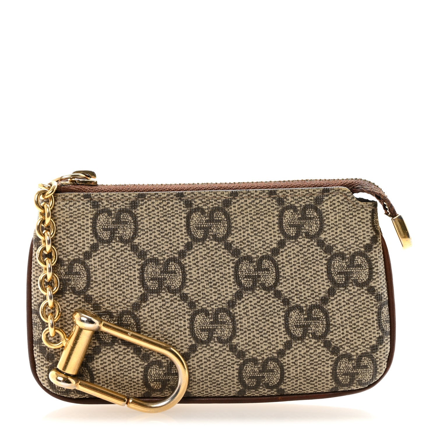 GG Supreme Monogram Key Case Brown