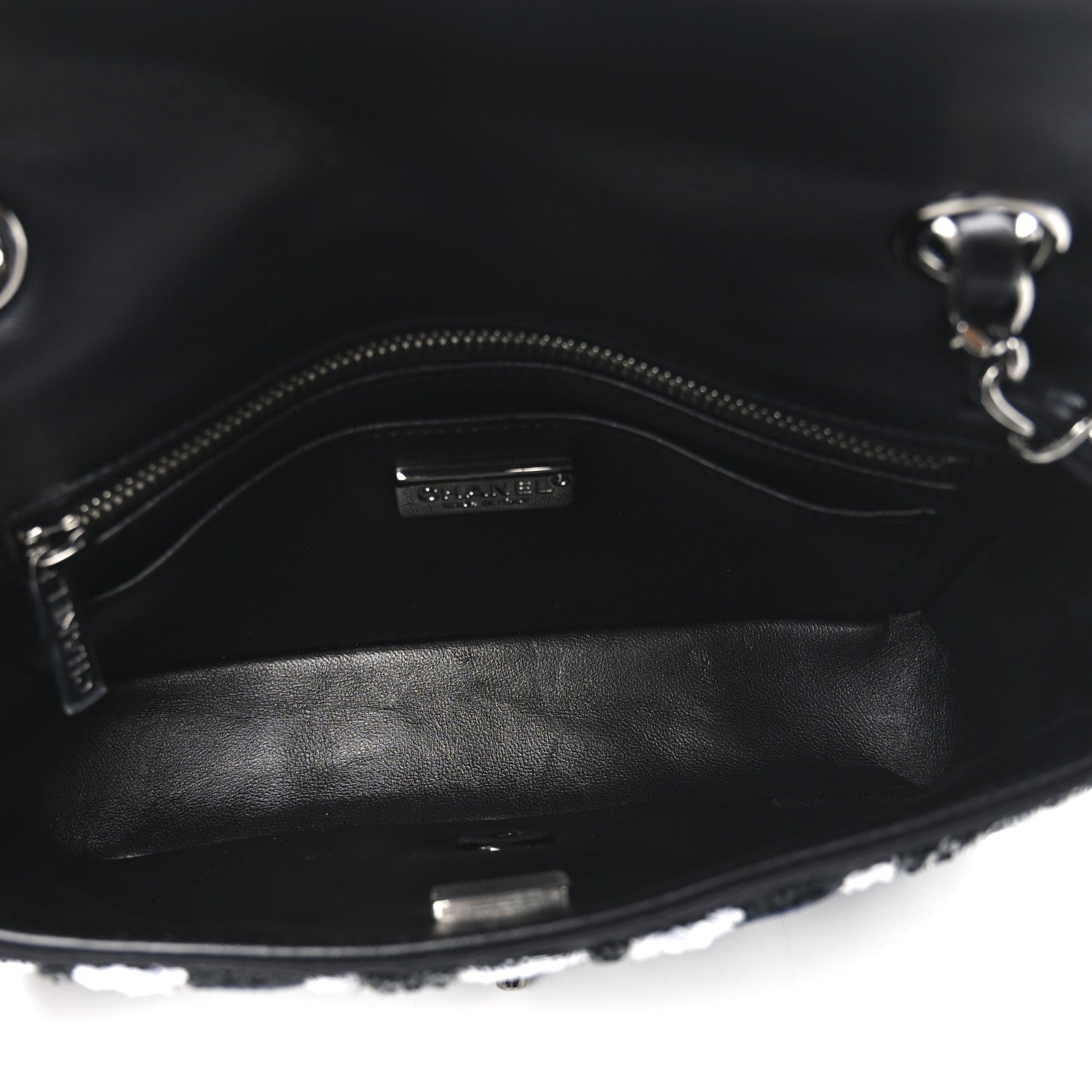 Satin Sequin Embellished Flower Mini Rectangular Flap Black White Blue